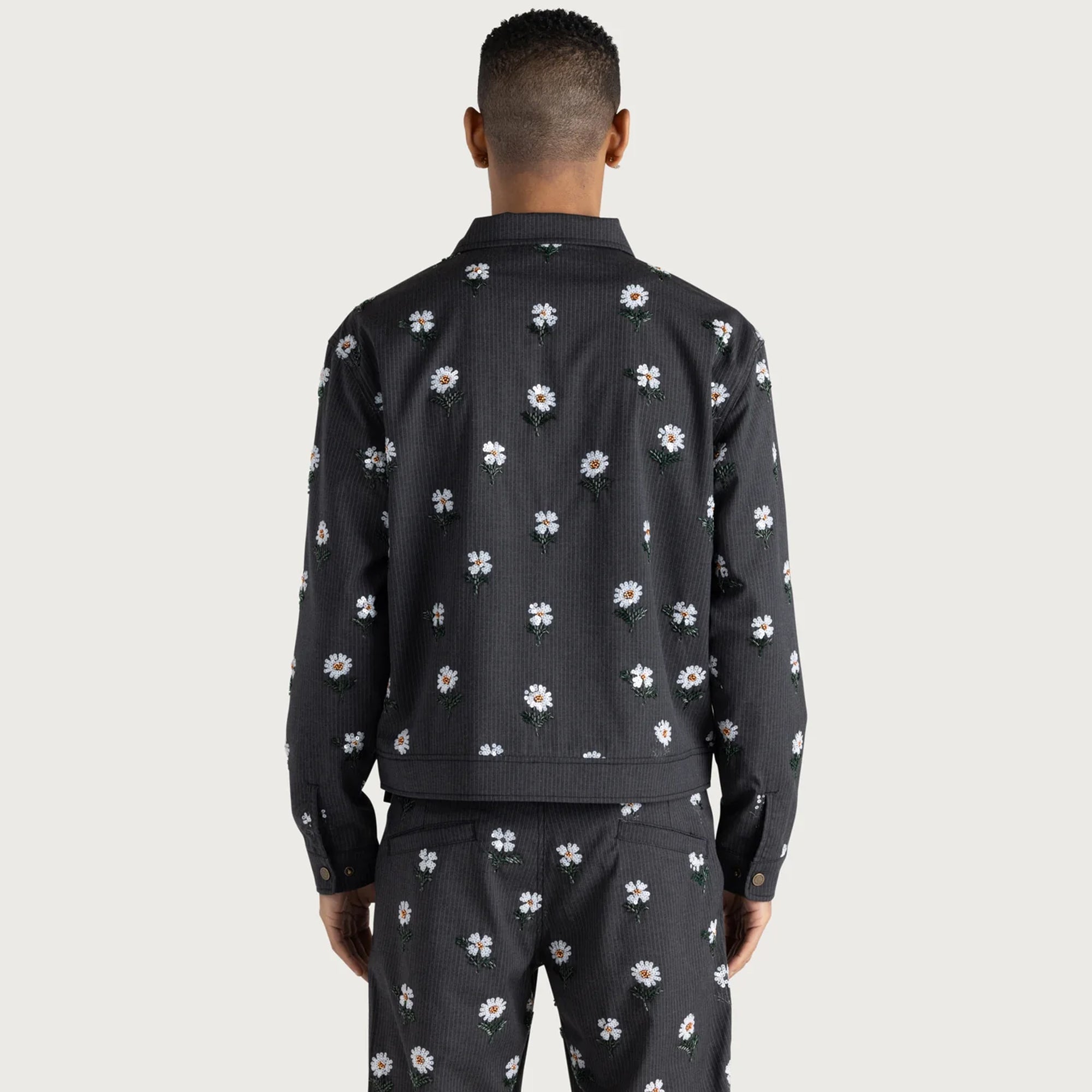 Honor The Gift Mens Flowers Beaded Jacket