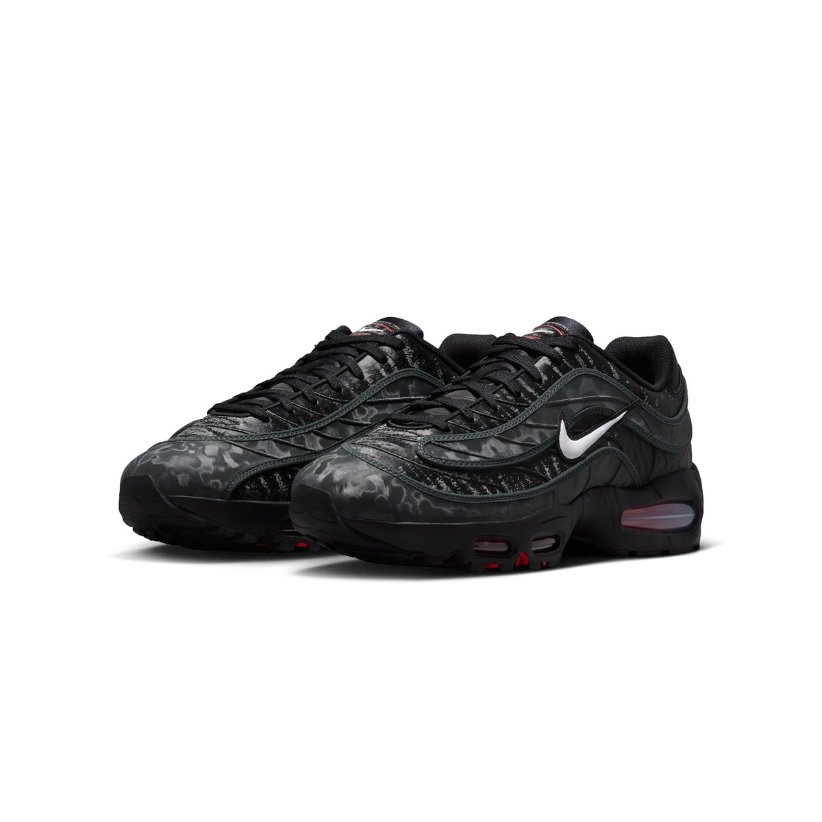 Black/White-university Red-dk Smoke Grey Sneakers on a white background