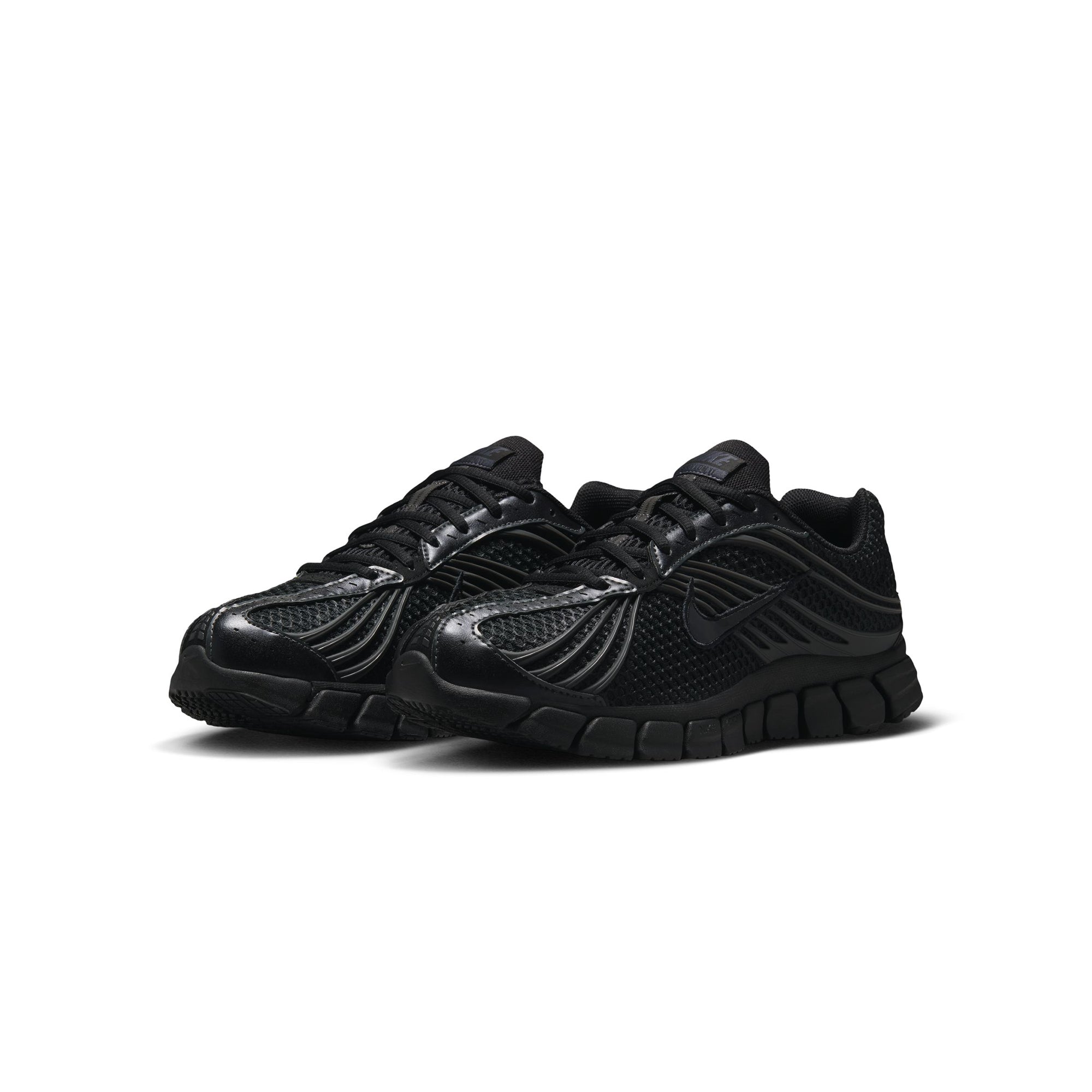 black sneakers on a white background