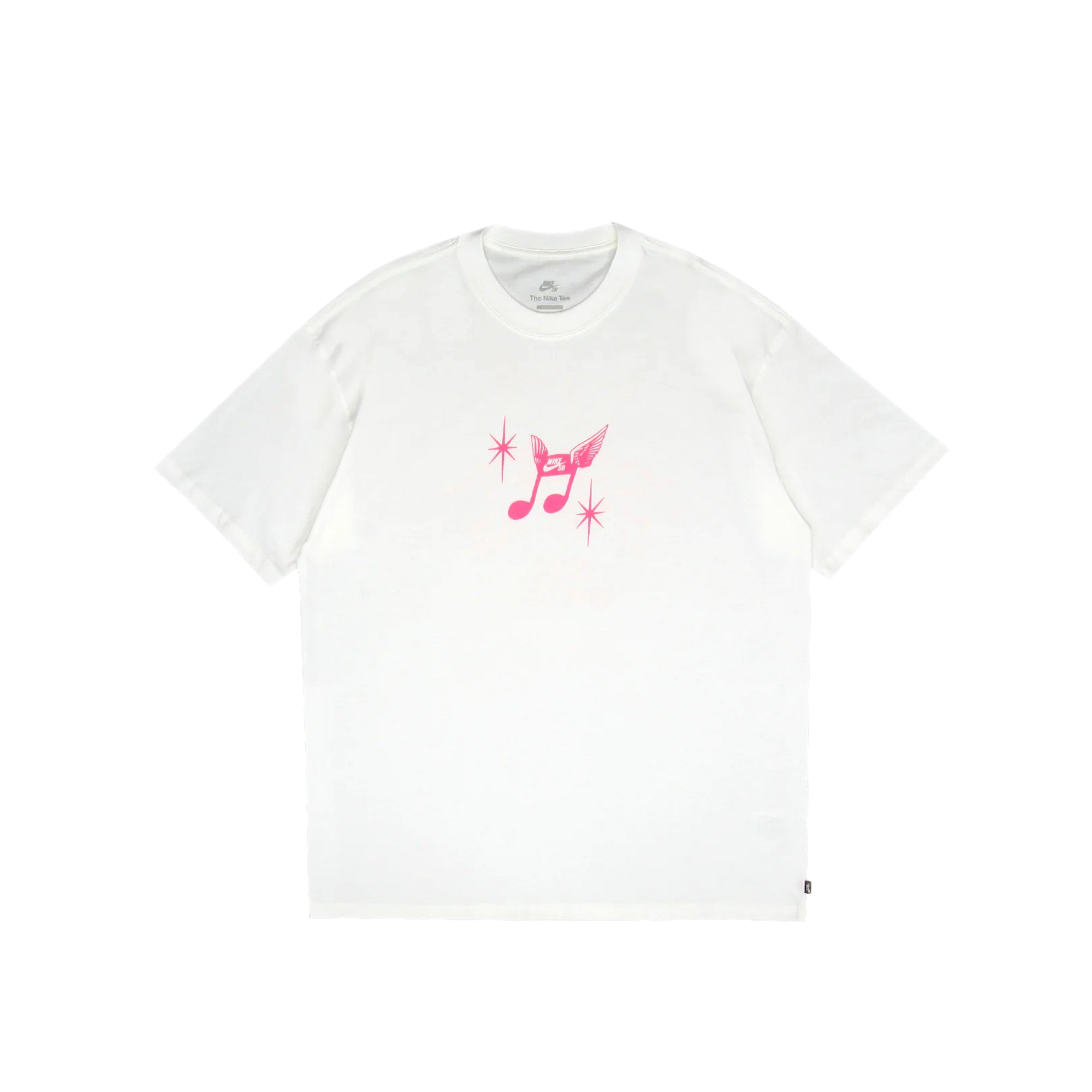 white and pink t-shirt on a white background