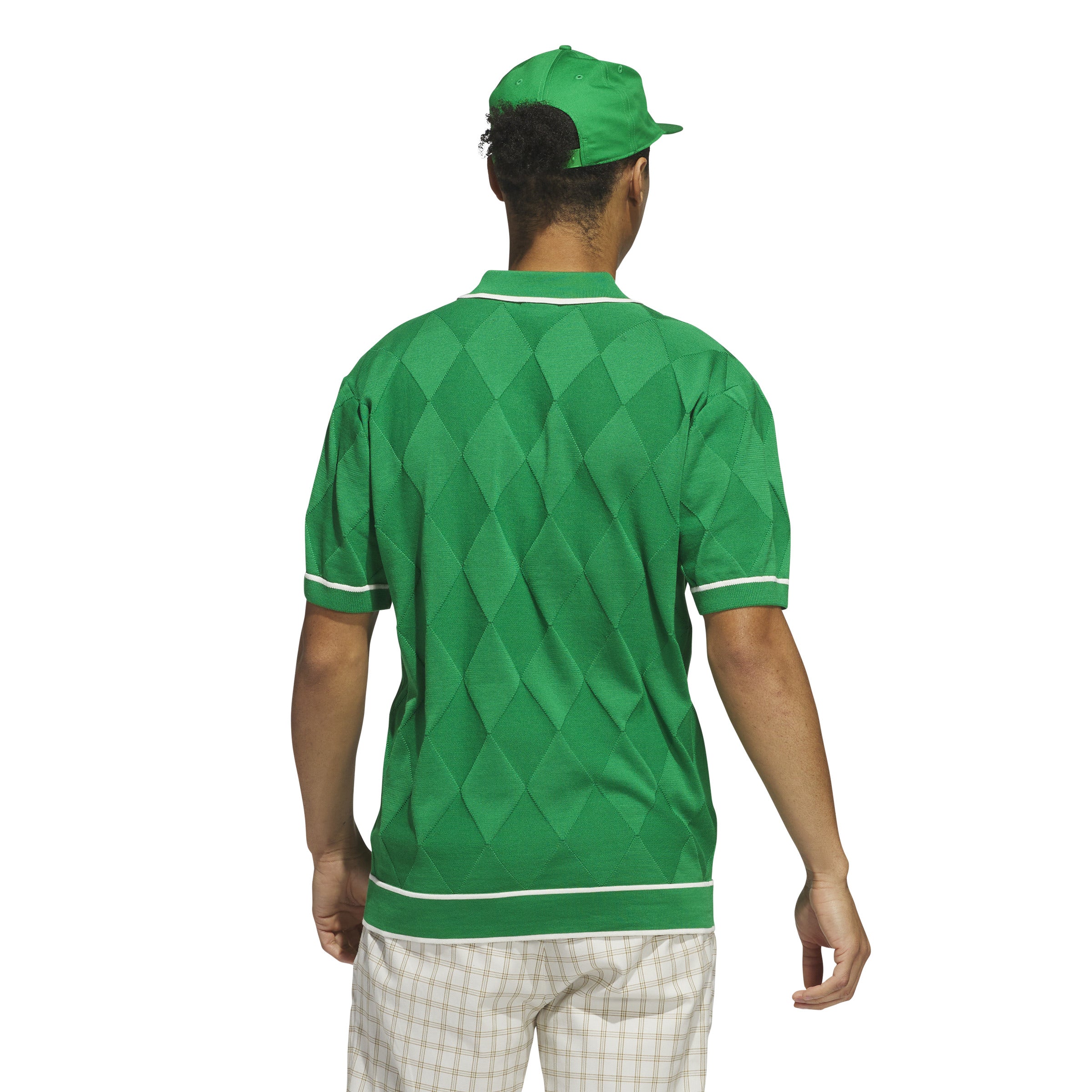 Adidas Golf Originals Argyle Knit Polo Shirt