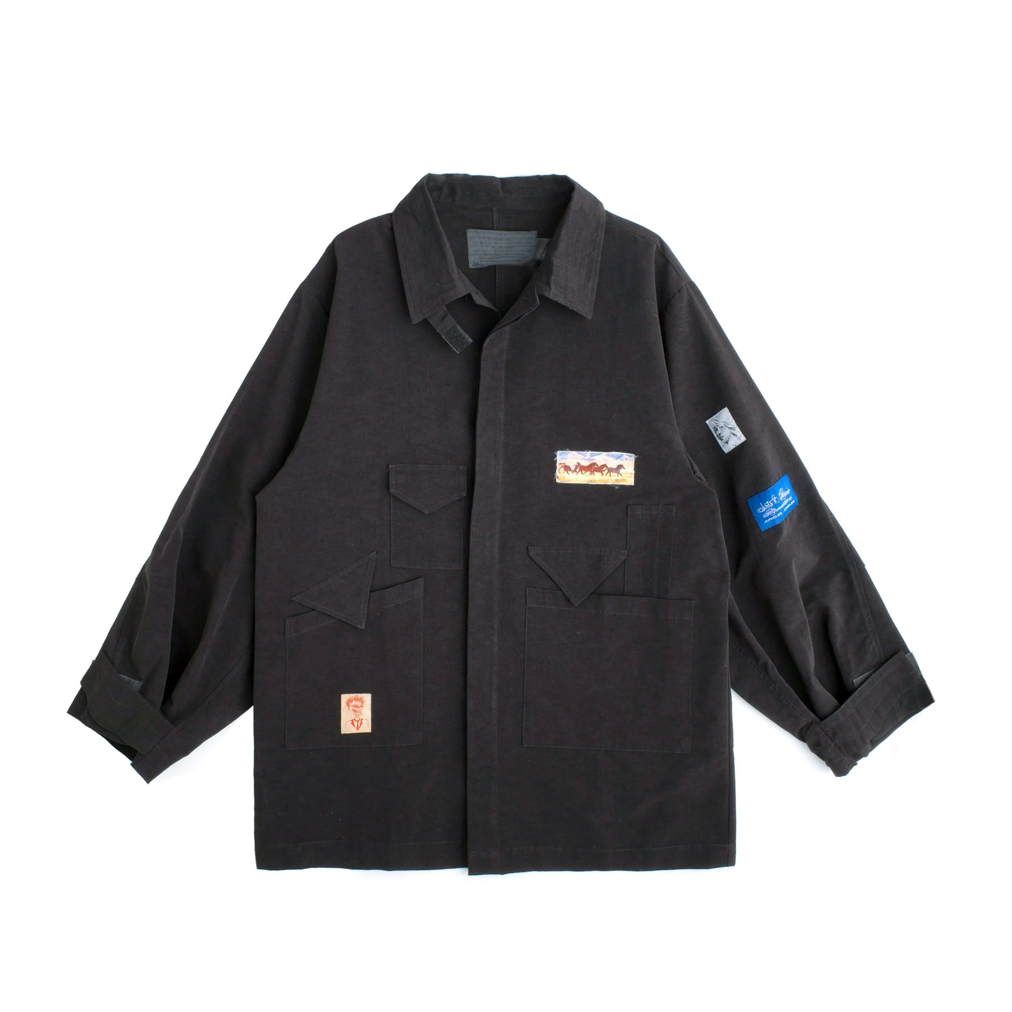 Jungles Mens Patches Parka Jacket