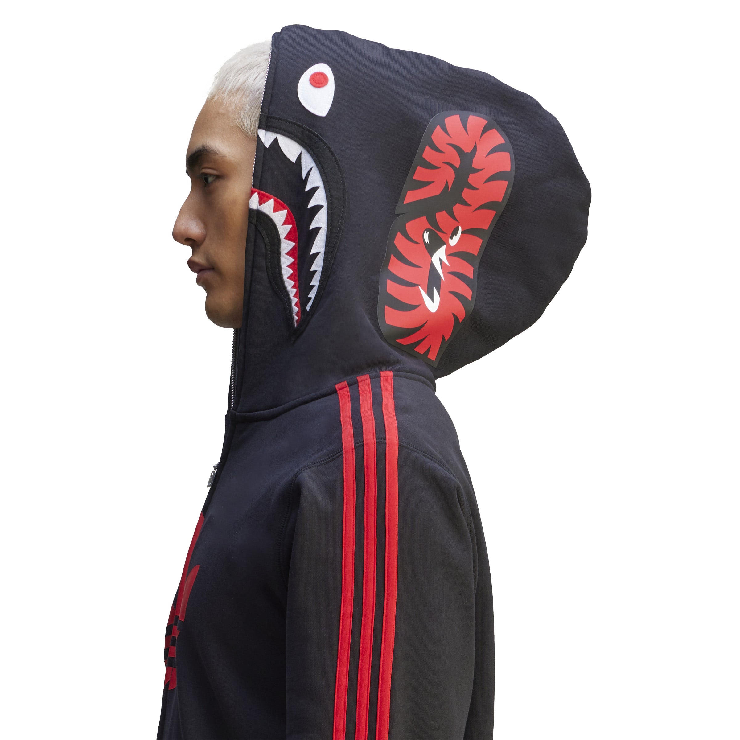 Adidas x Bape Mens Shark Full-Zip Hoodie