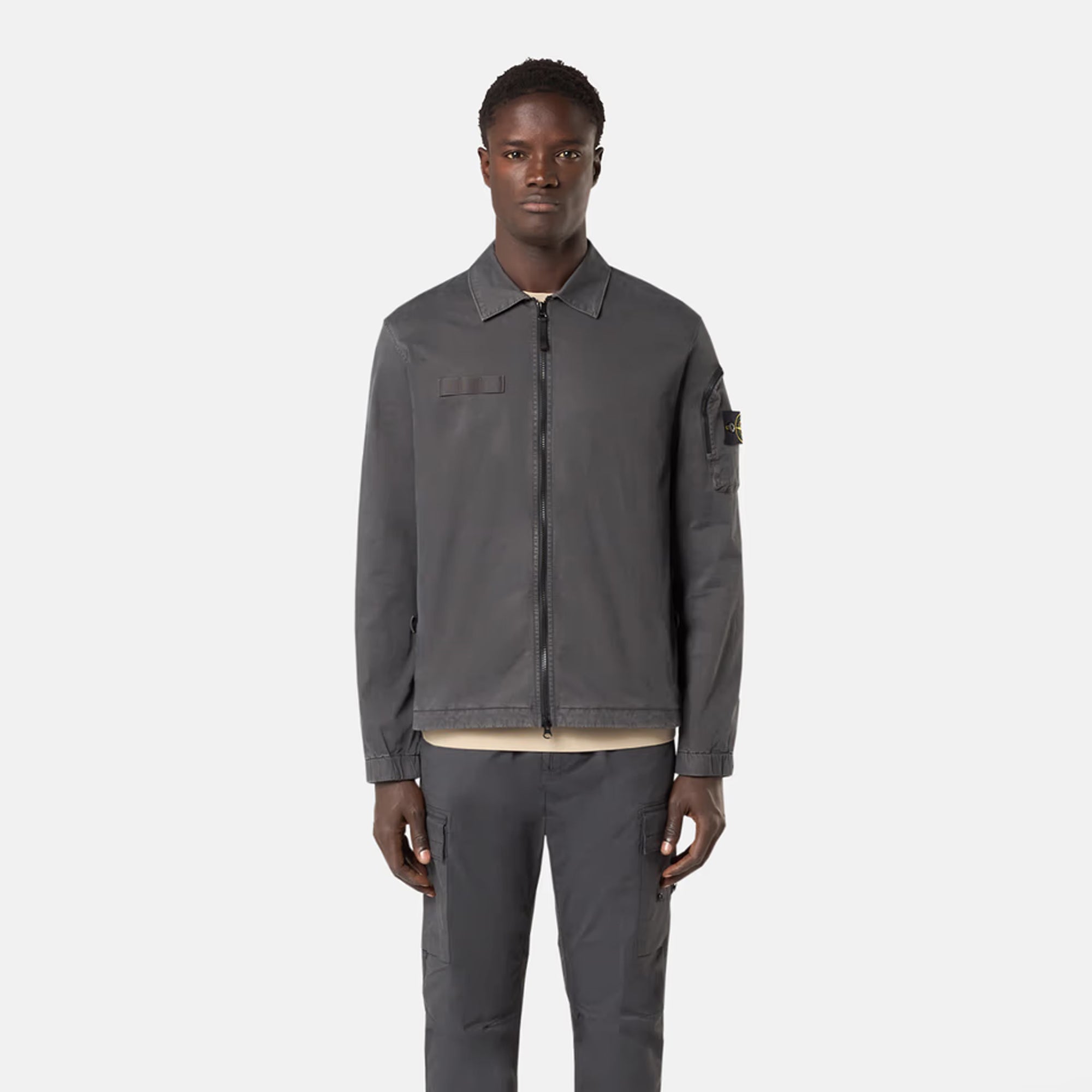 Stone Island Mens Organic Stretch Twill Overshirt