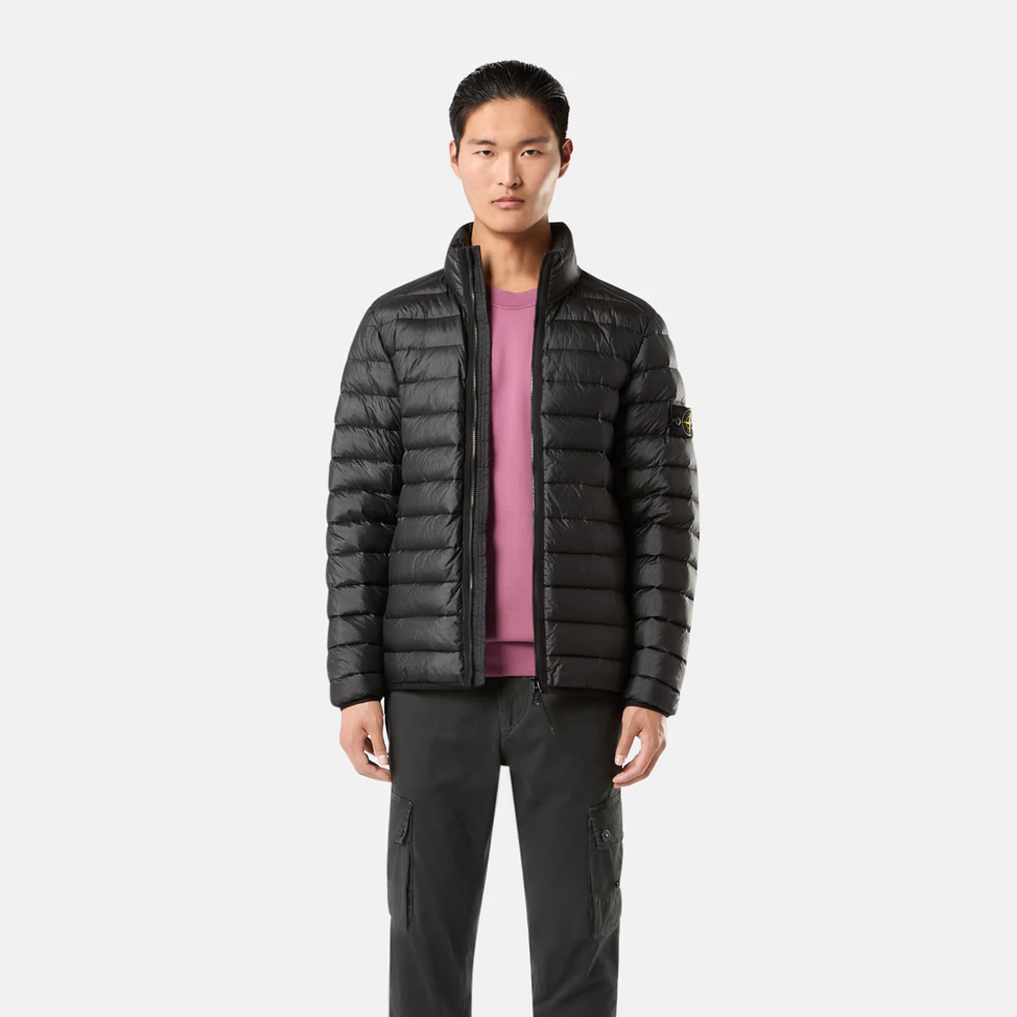 Stone Island Mens Loom Woven Chambers Nylon Down TC Jacket