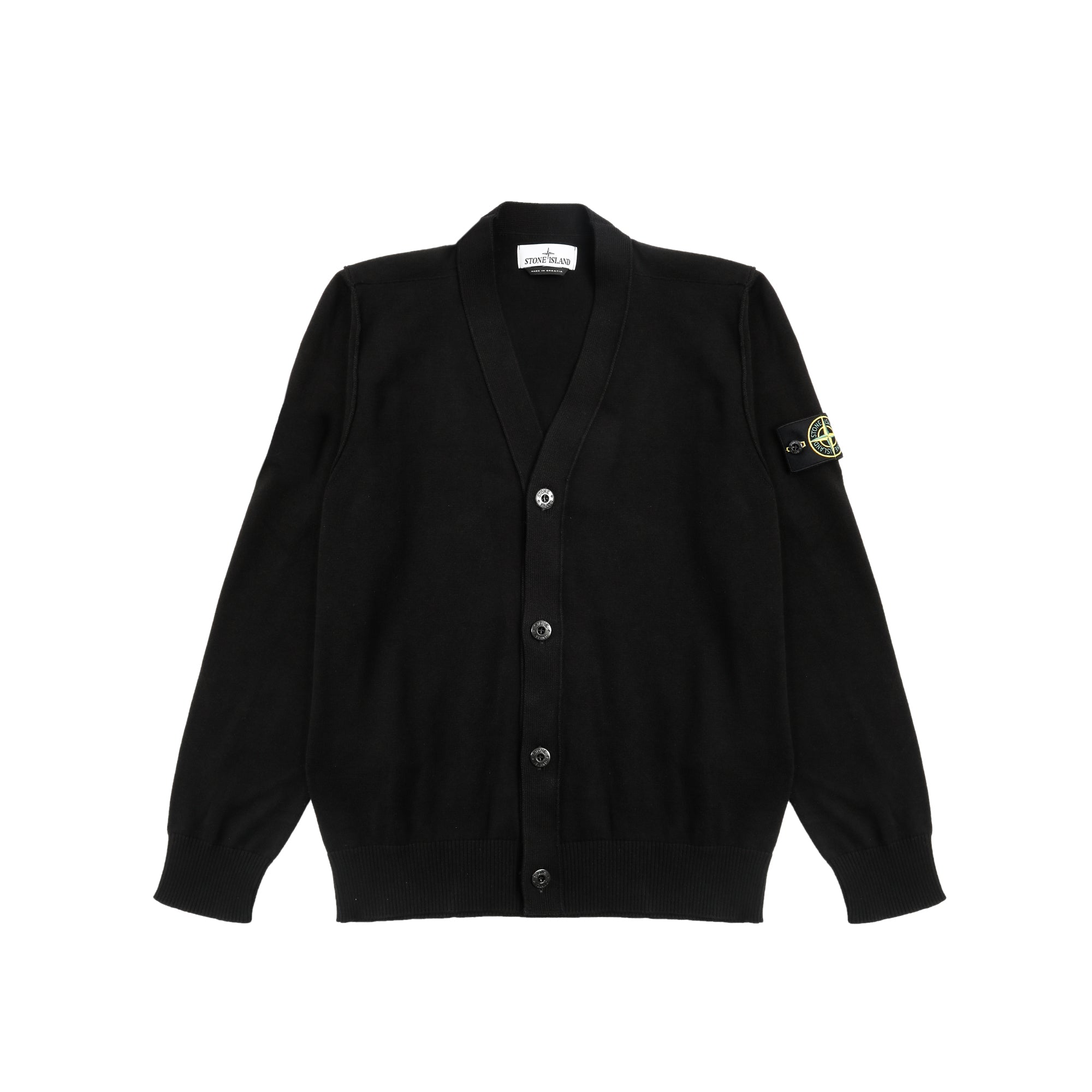 Stone Island Mens Compass Patch V-Neck Cardigan