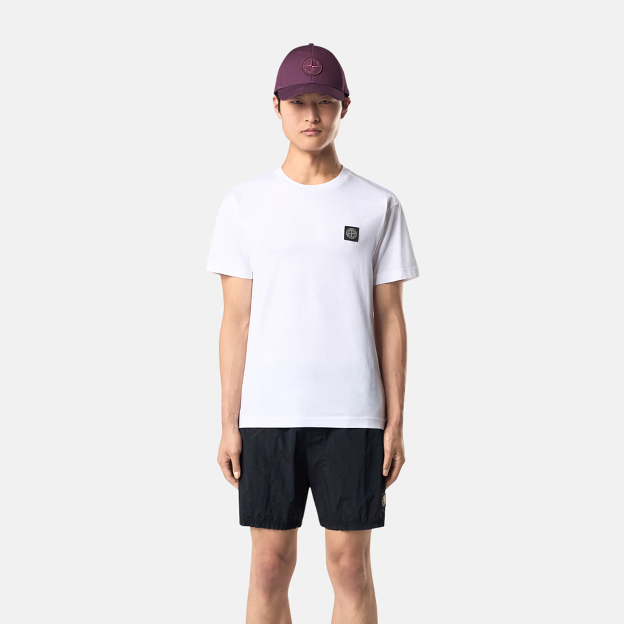 Stone Island Mens SS Compass Patch Tee