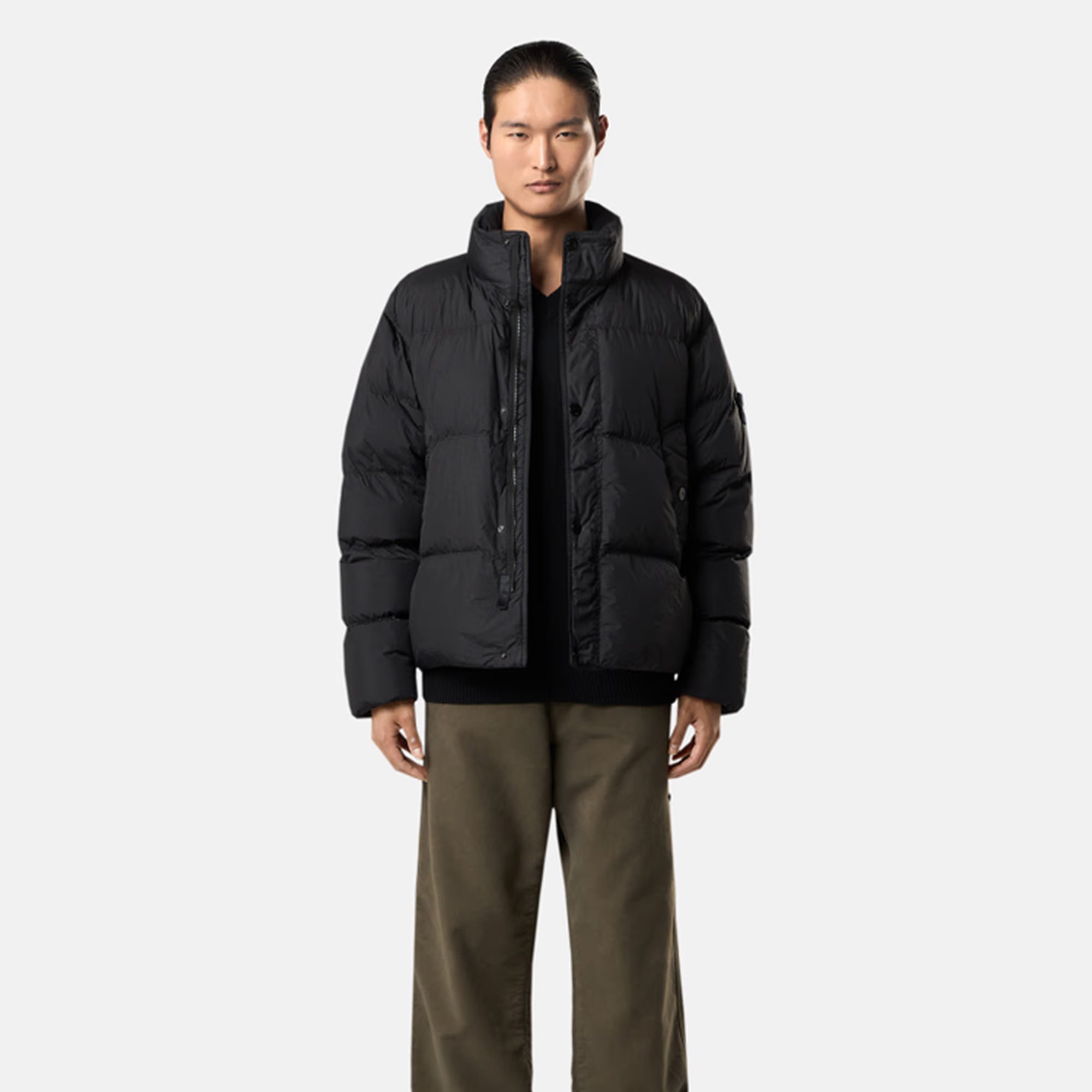 Stone Island Mens Crinkle Reps NY Nylon Down Jacket