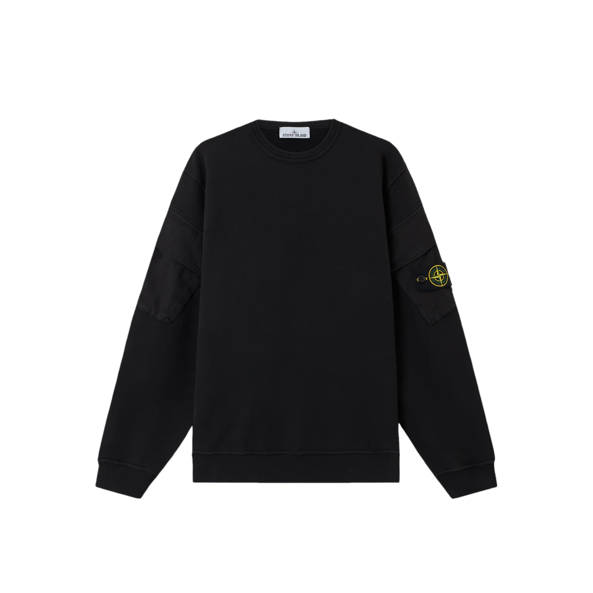 Stone Island Mens Brushed Organic Cotton Fleece Sweatshirt