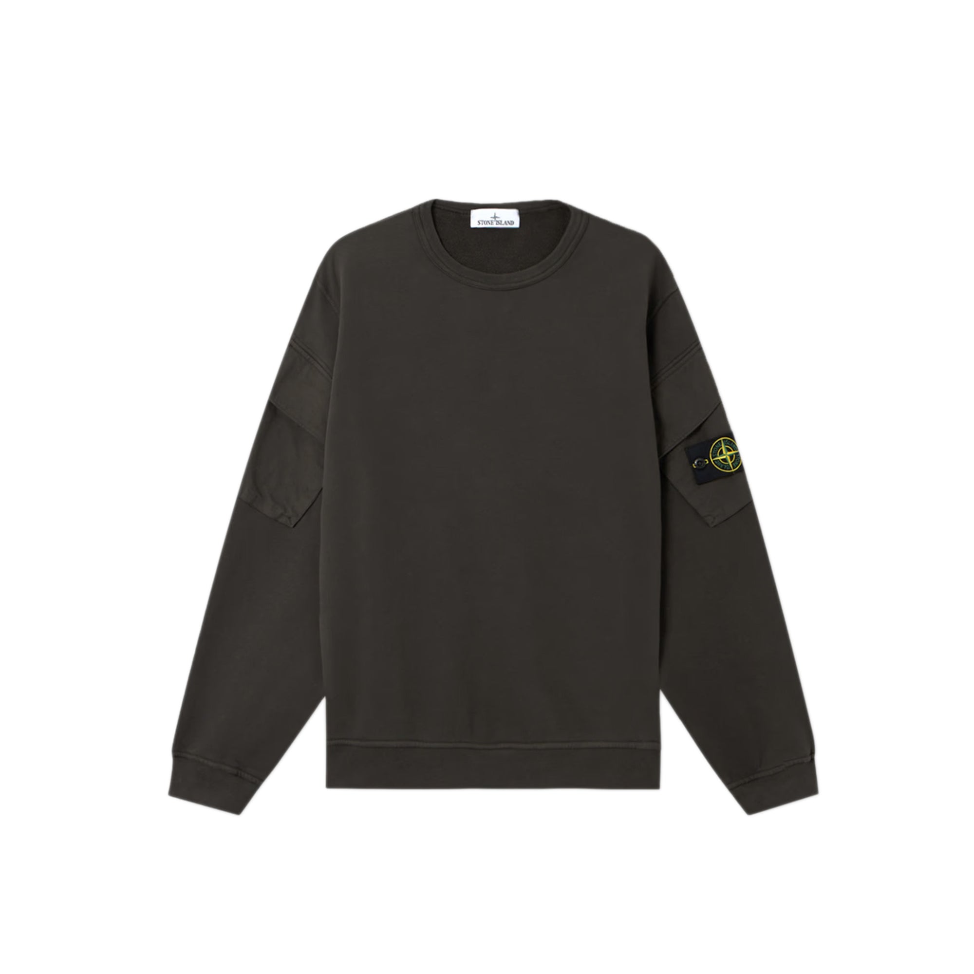 Stone Island Mens Brushed Organic Cotton Fleece Sweatshirt
