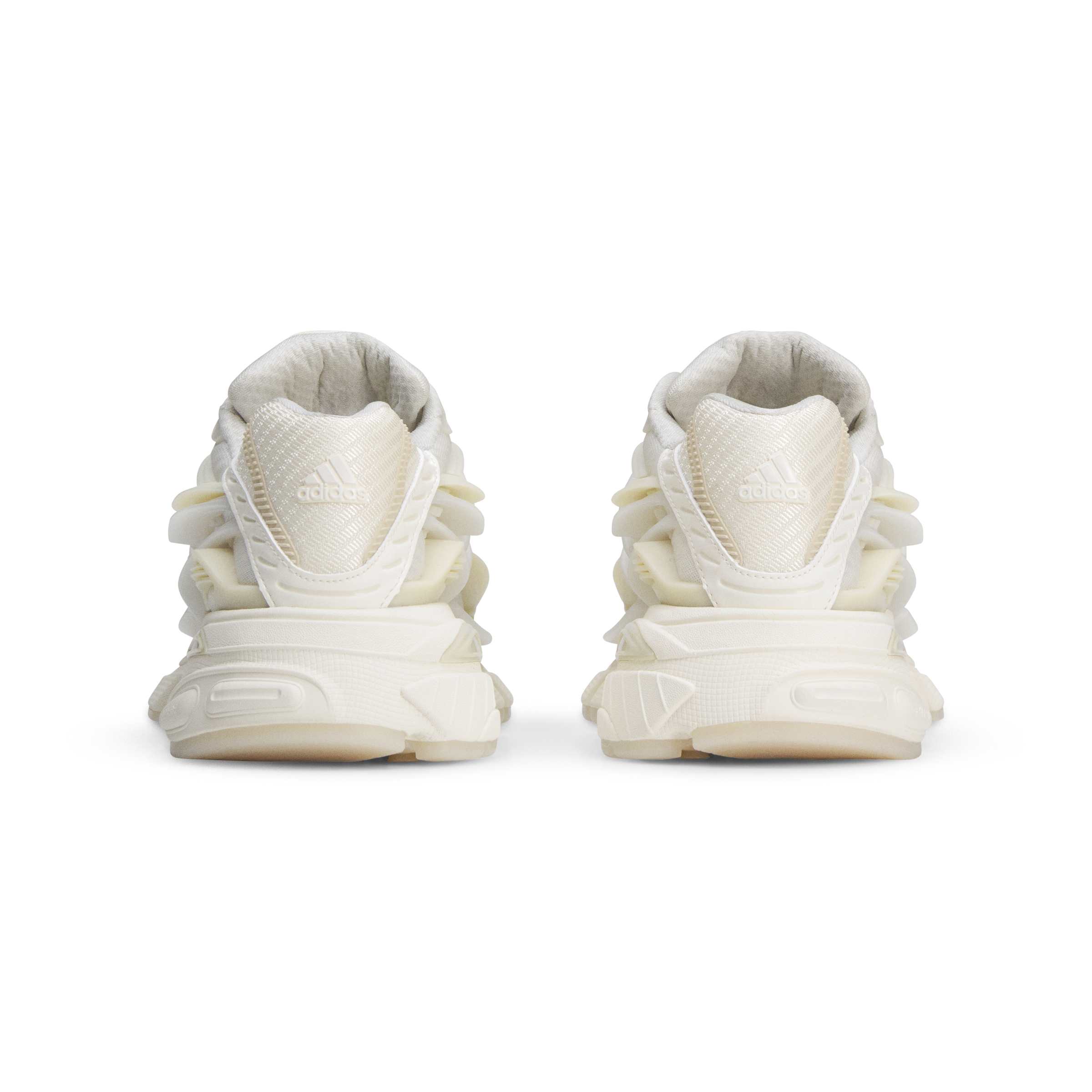 Core White/Off White/Clear Brown Sneakers on a white background