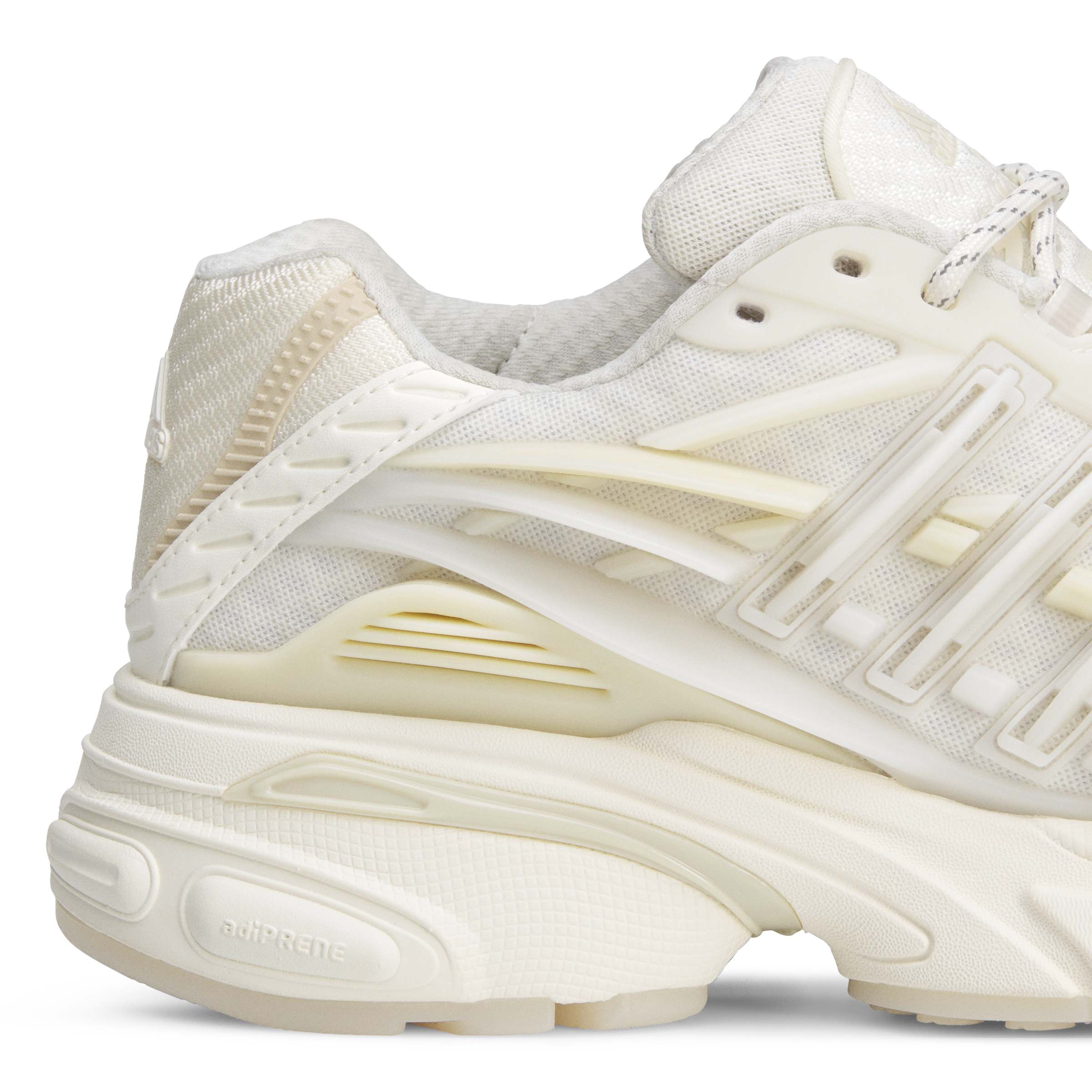 Core White/Off White/Clear Brown Sneakers on a white background
