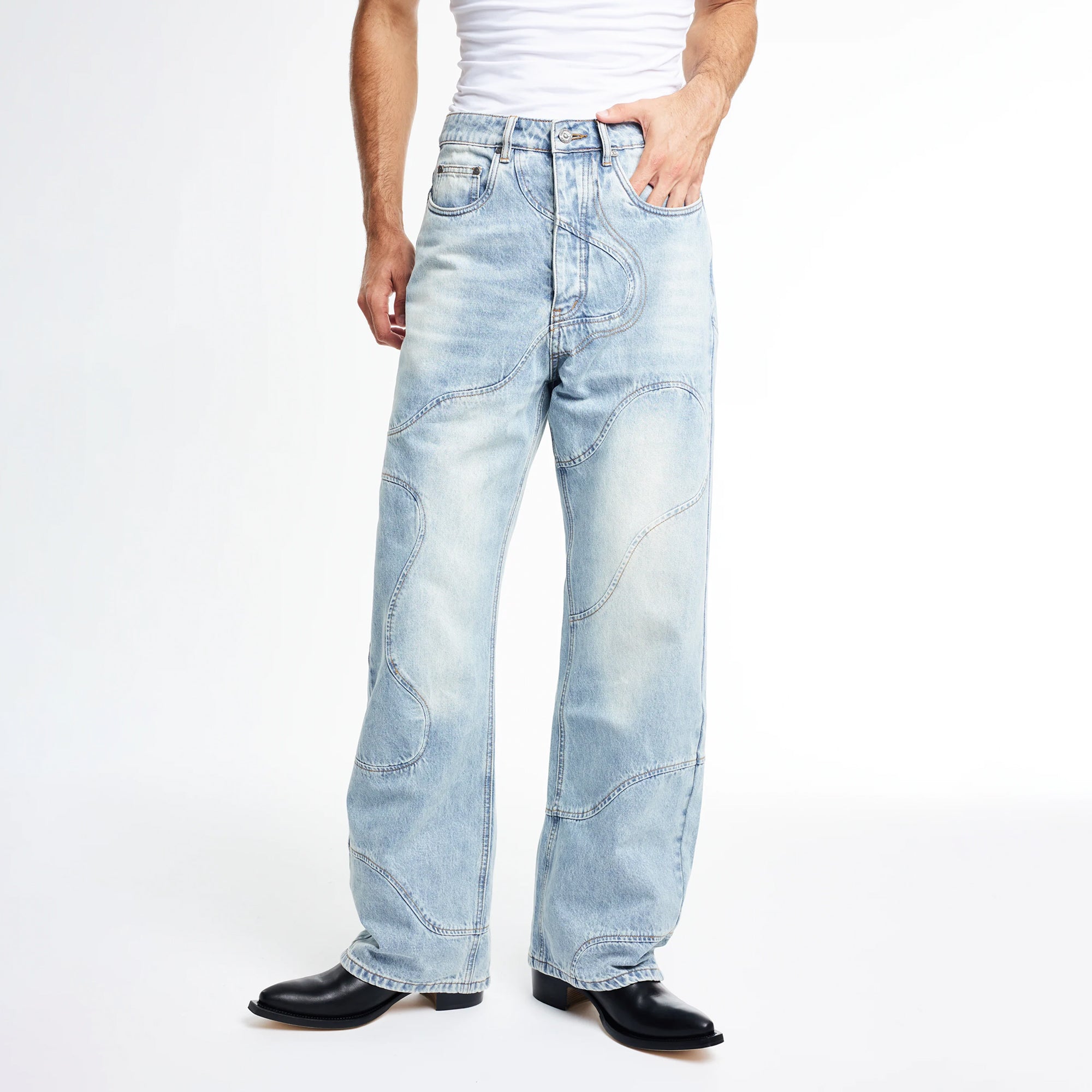 Kody Phillips Mens Curved Jeans