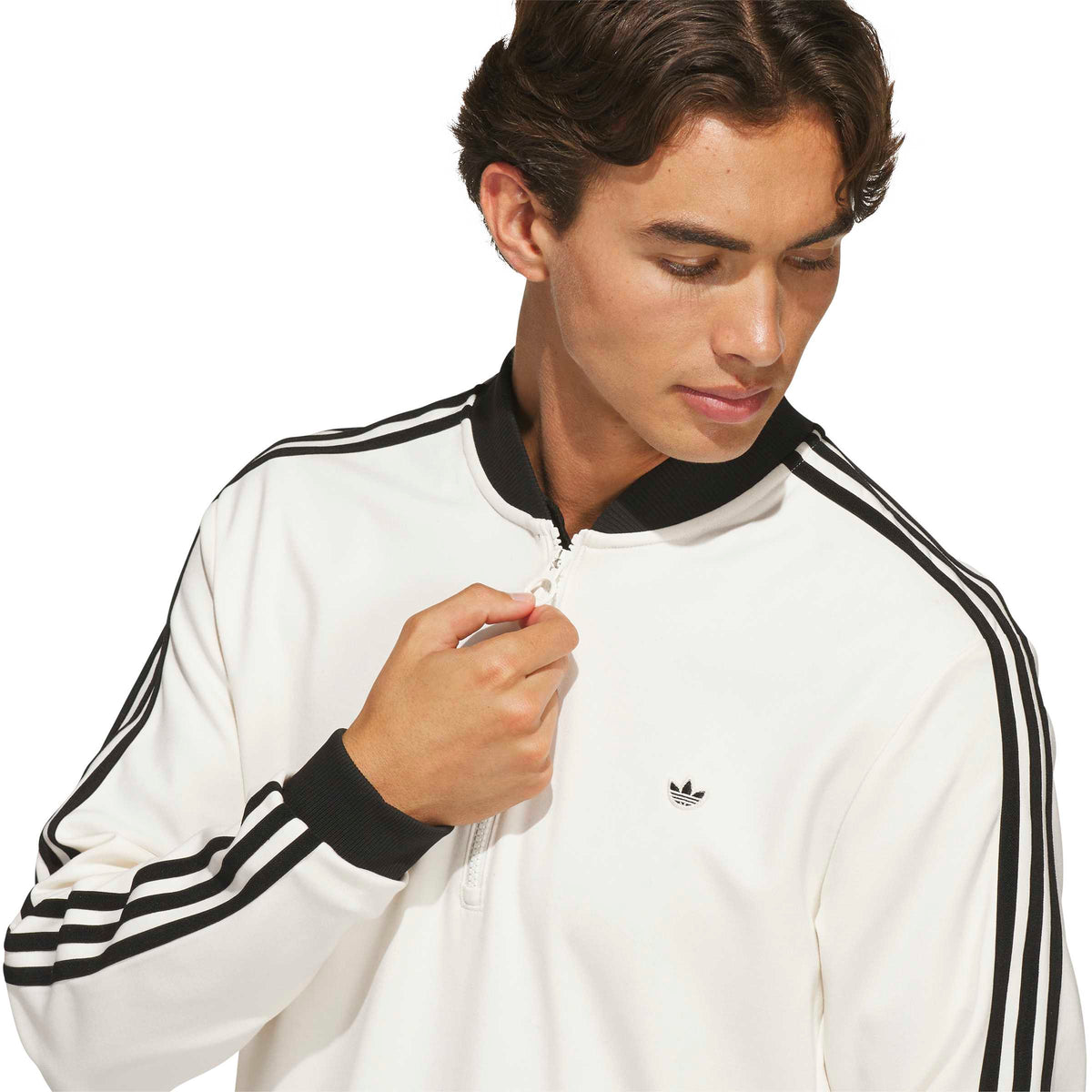 Adidas Golf Mens Originals 3-Stripe Half- Zip Sweatshirt