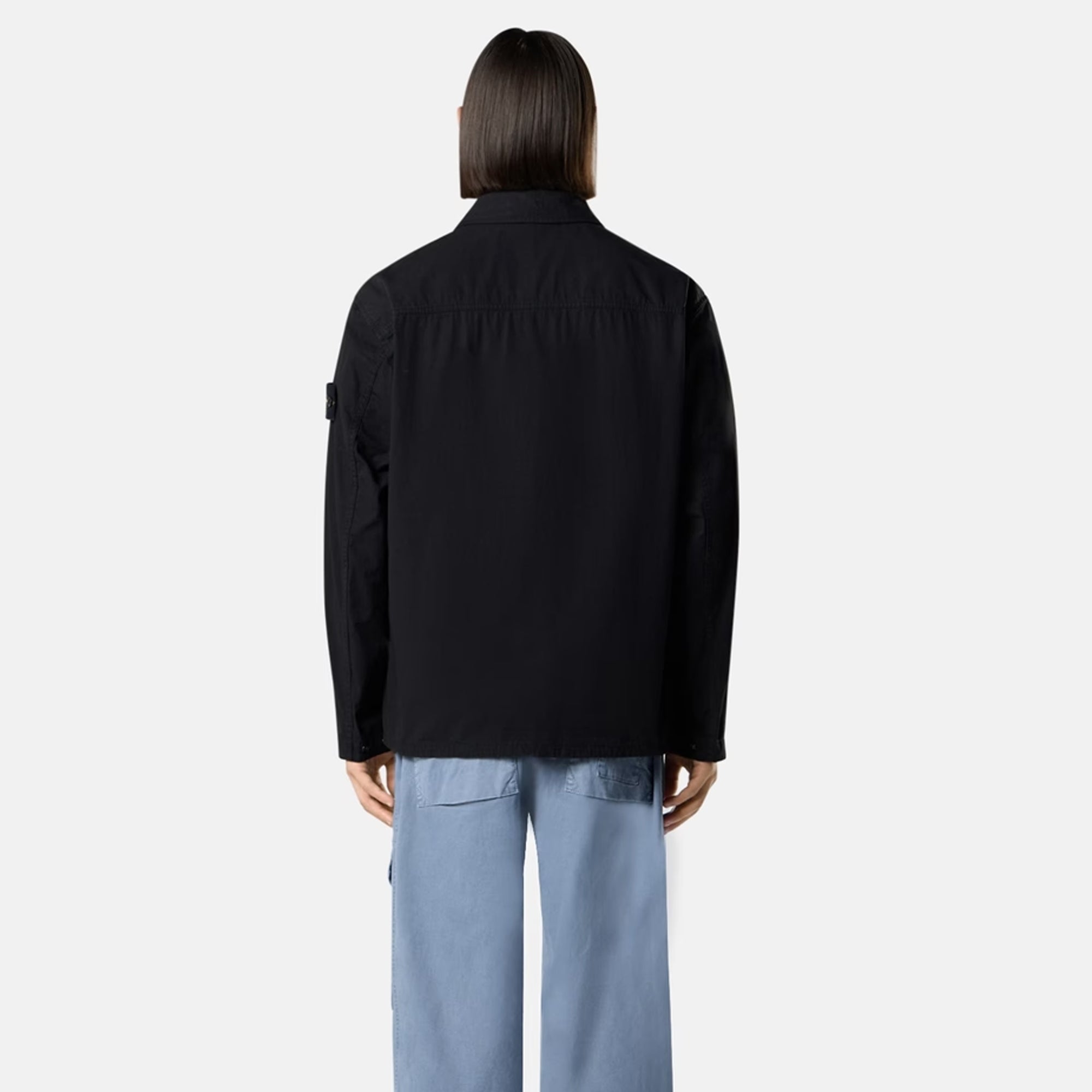 Stone Island Mens Mercerized Organic Cotton Ripstop Overshirt