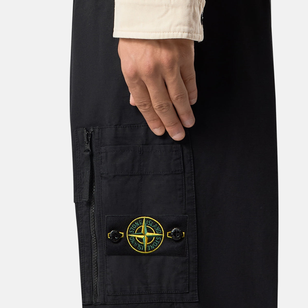 Stone Island Mens Organic Cotton Ripstop Cargo Pants