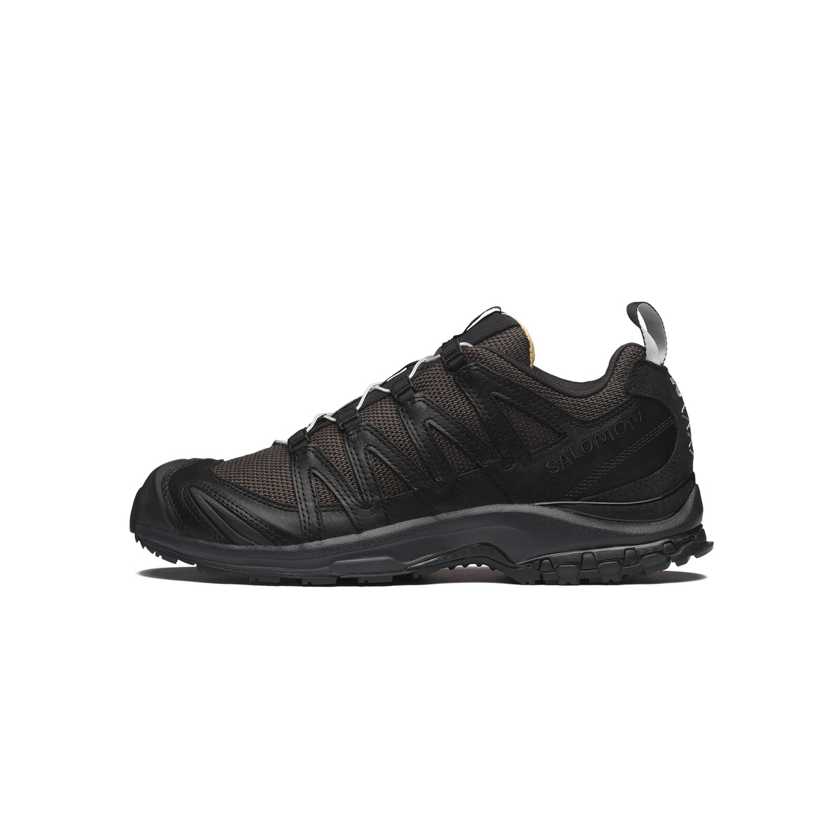 Black / Earth Brown Sneakers on a white background on a white background