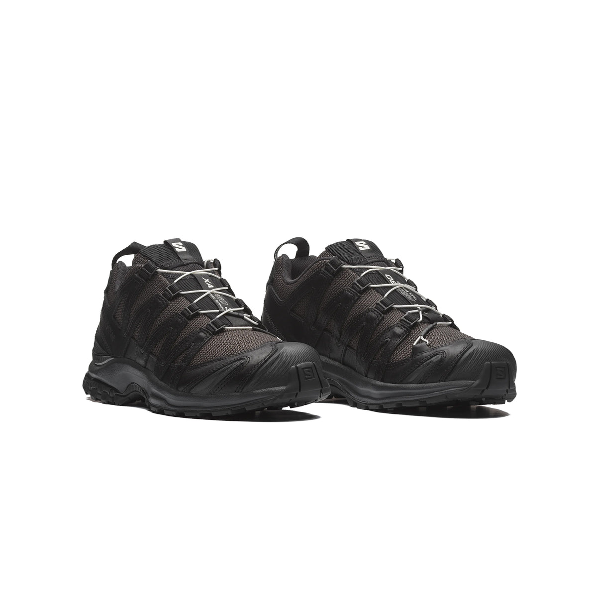 Black / Earth Brown Sneakers on a white background on a white background
