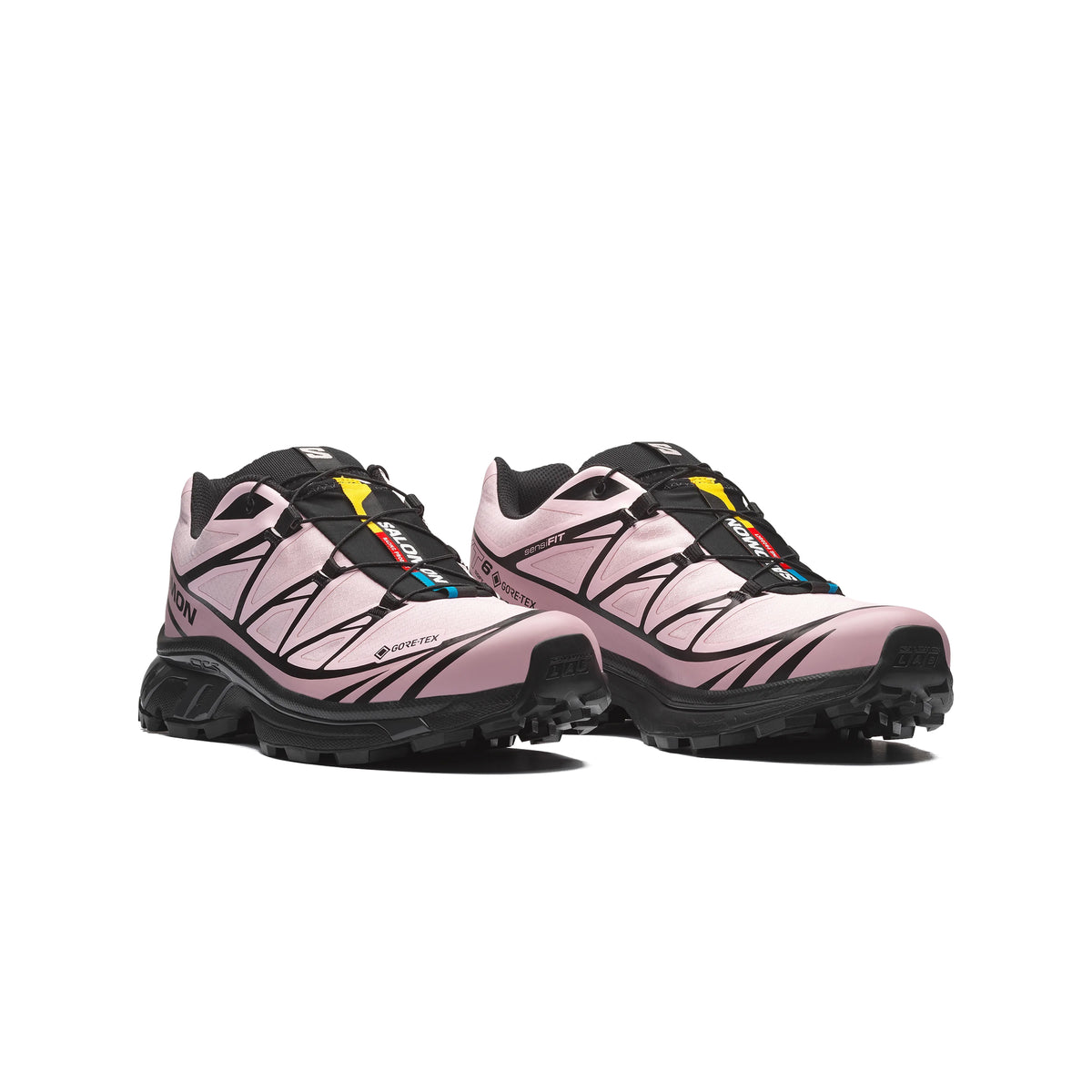 Black / Icy Pink Sneakers on a white background