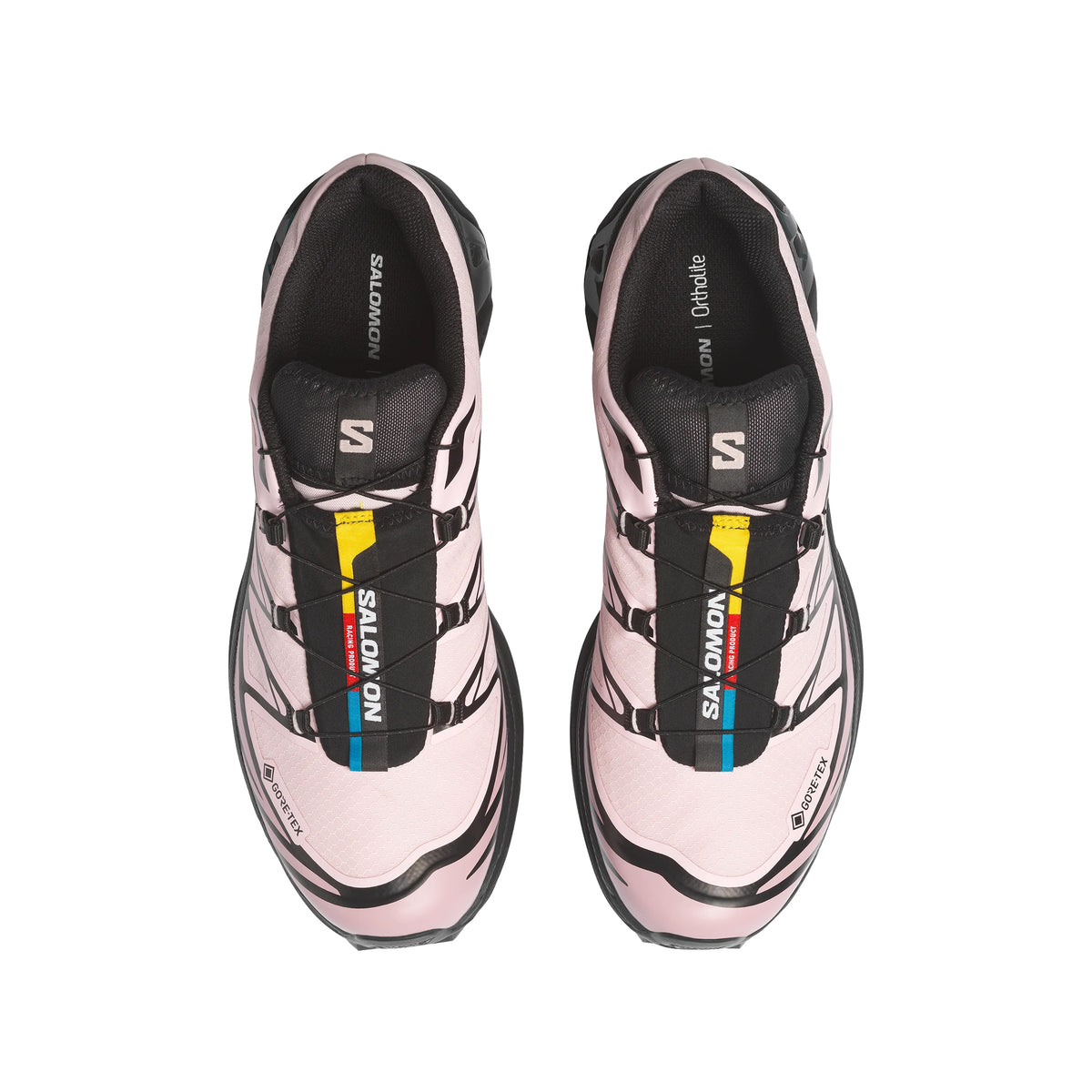 Black / Icy Pink Sneakers on a white background
