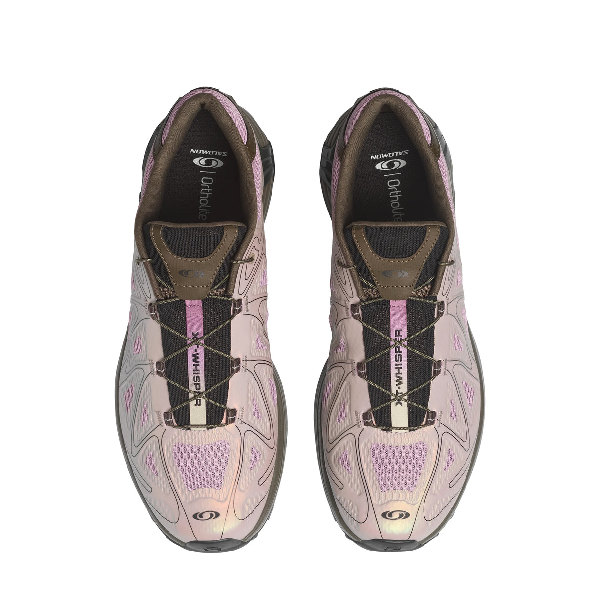 Grape Leaf / Dawn Pink Sneakers on a white background