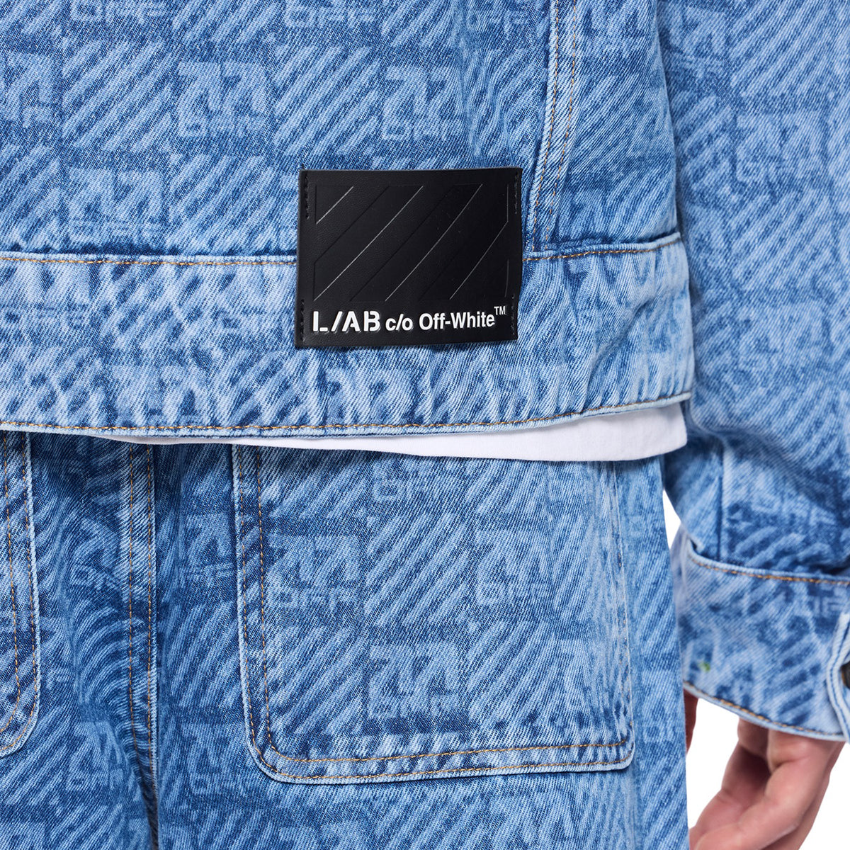 L/AB c/o Off-White™ Mens AOP Denim Jacket