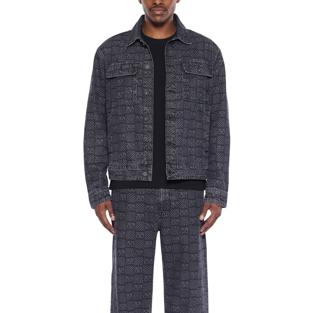 L/AB c/o Off-White™ Mens AOP Denim Jacket