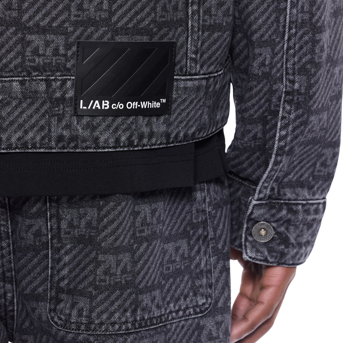 L/AB c/o Off-White™ Mens AOP Denim Jacket