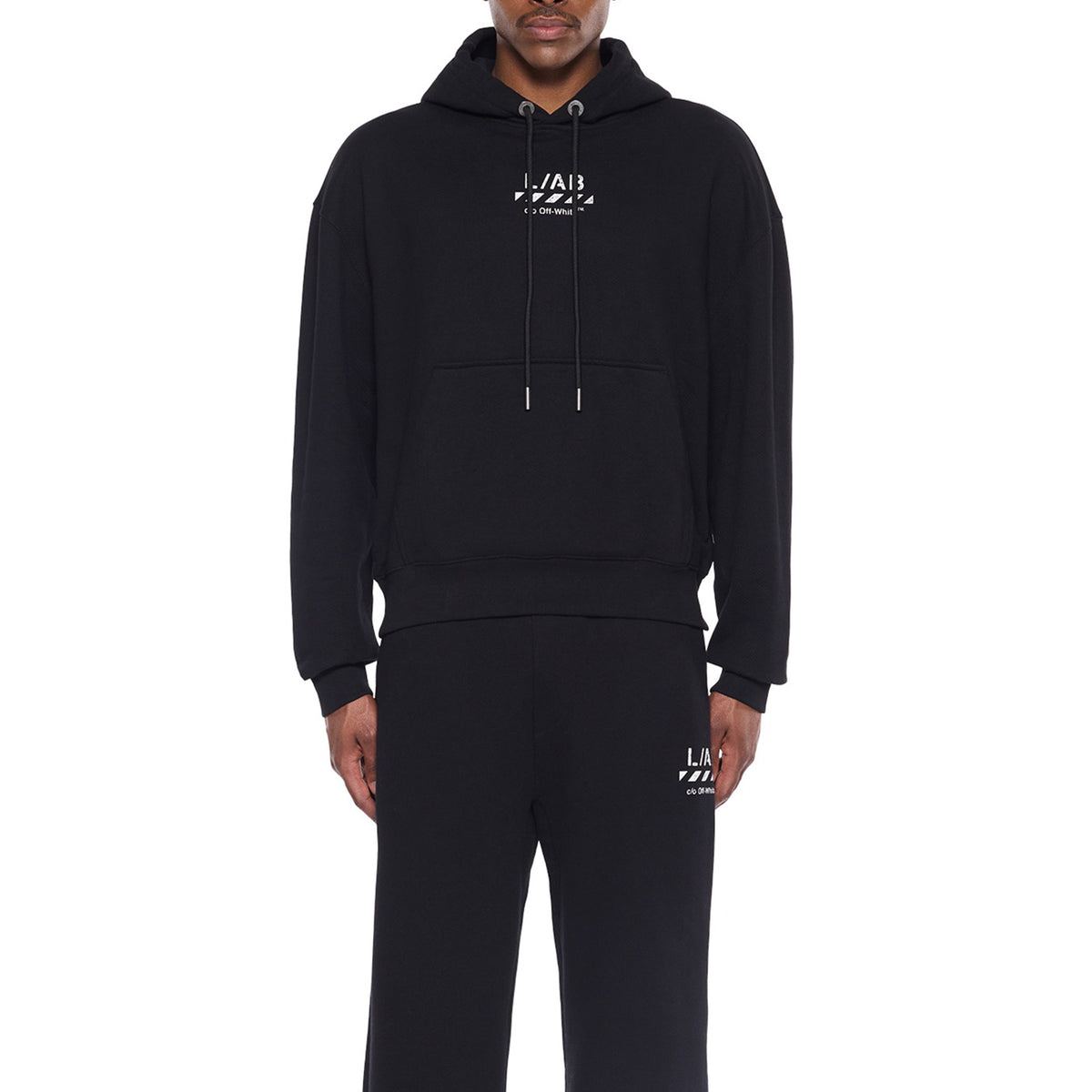 L/AB c/o Off-White™ Mens Core Diagonal Hoodie