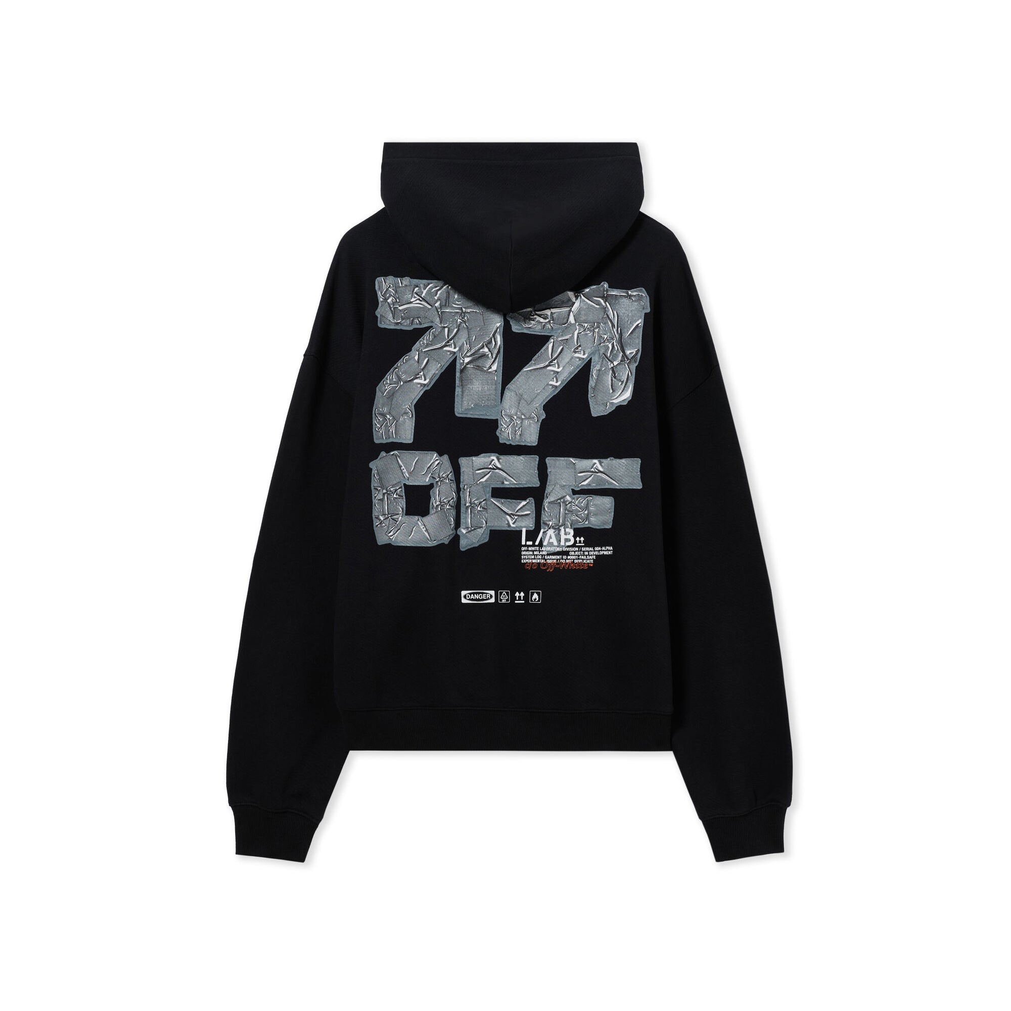 Off-White Mens Off Active Duct Tape Hoodies