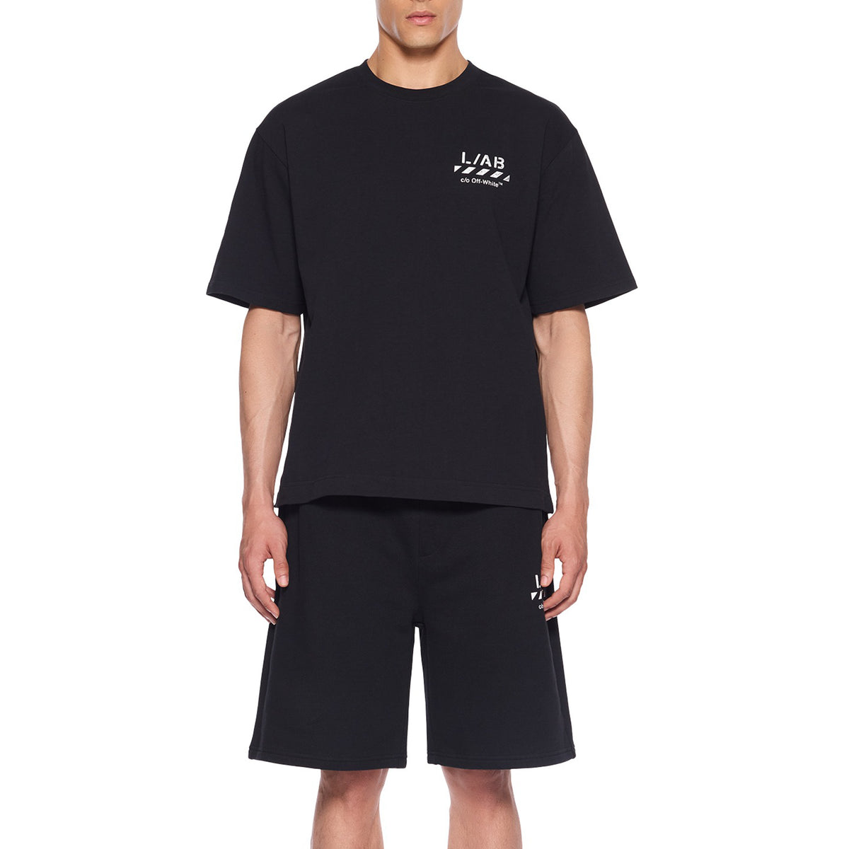 L/AB c/o Off-White™ Mens Diag Short Sleeve Tee