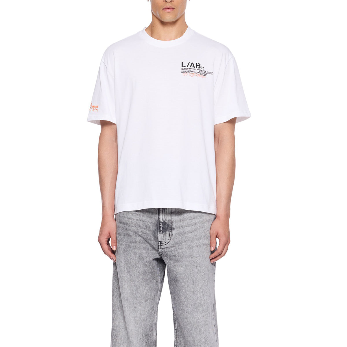 L/AB c/o Off-White™ Mens Off Active Duct Tape  Tee