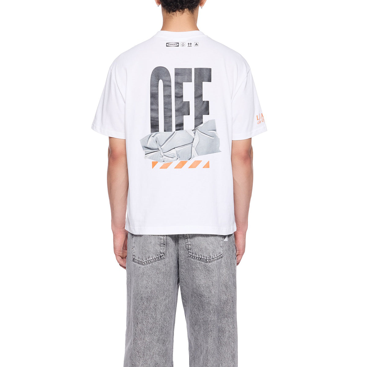 L/AB c/o Off-White™ Mens Off Active Duct Tape  Tee