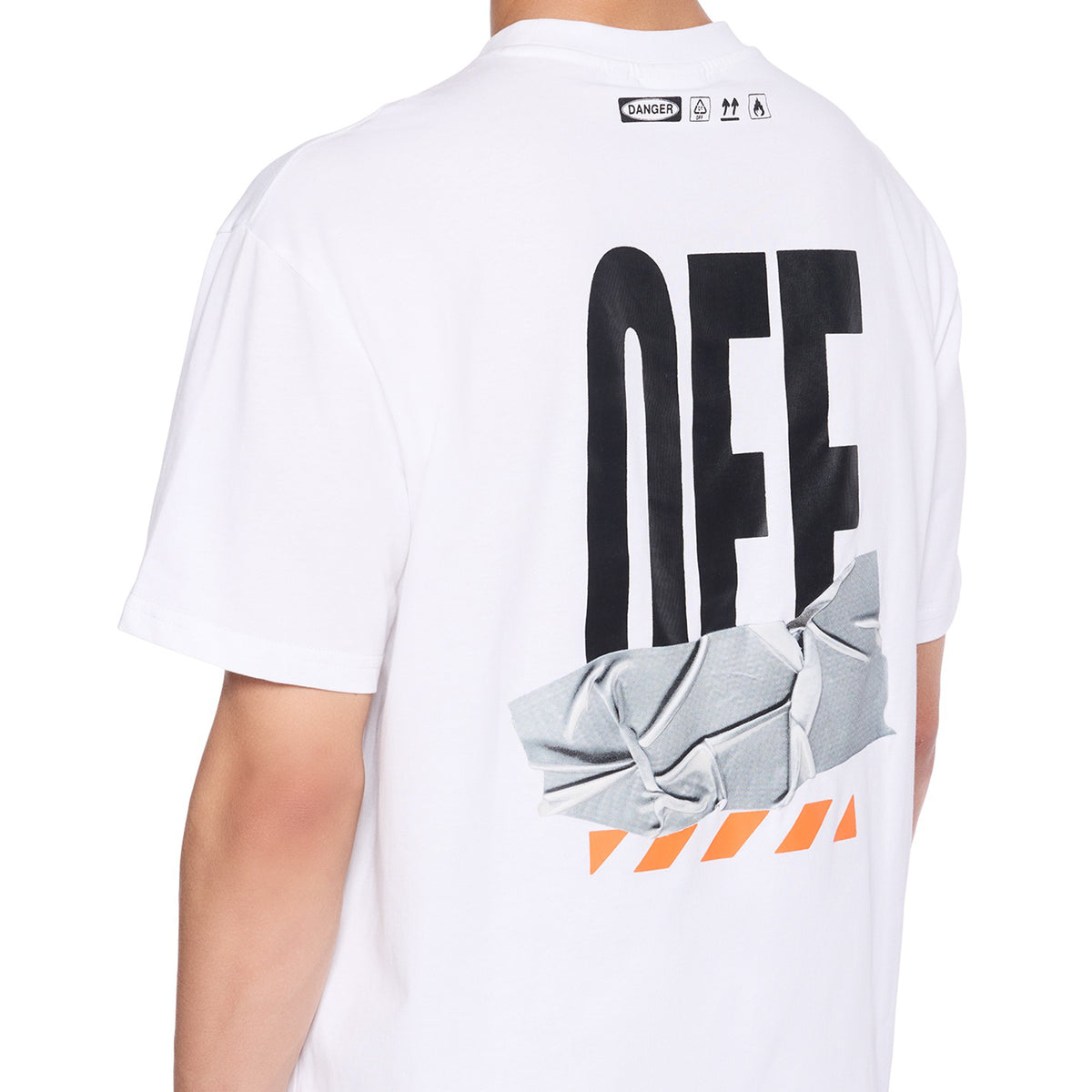 L/AB c/o Off-White™ Mens Off Active Duct Tape  Tee
