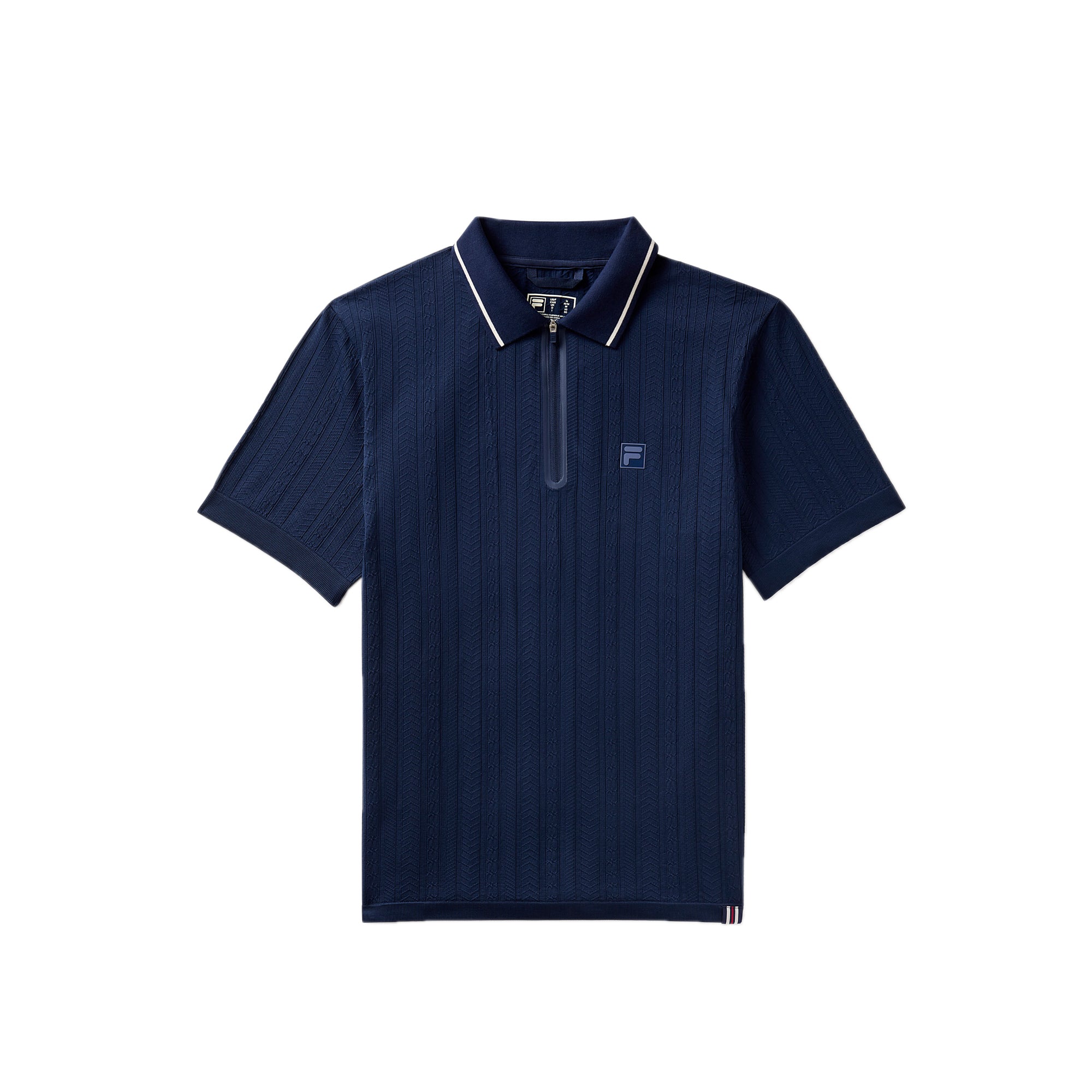 Fila Mens Challenger Cable Zip Polo Shirt