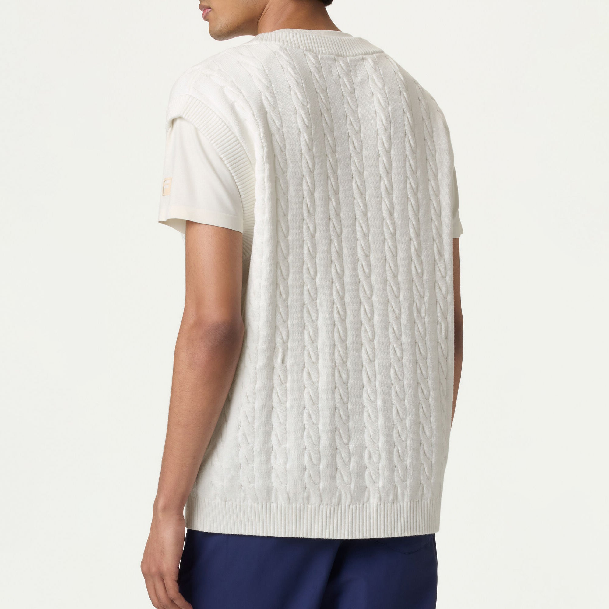 Fila Mens Baseline Cable Knit Vest
