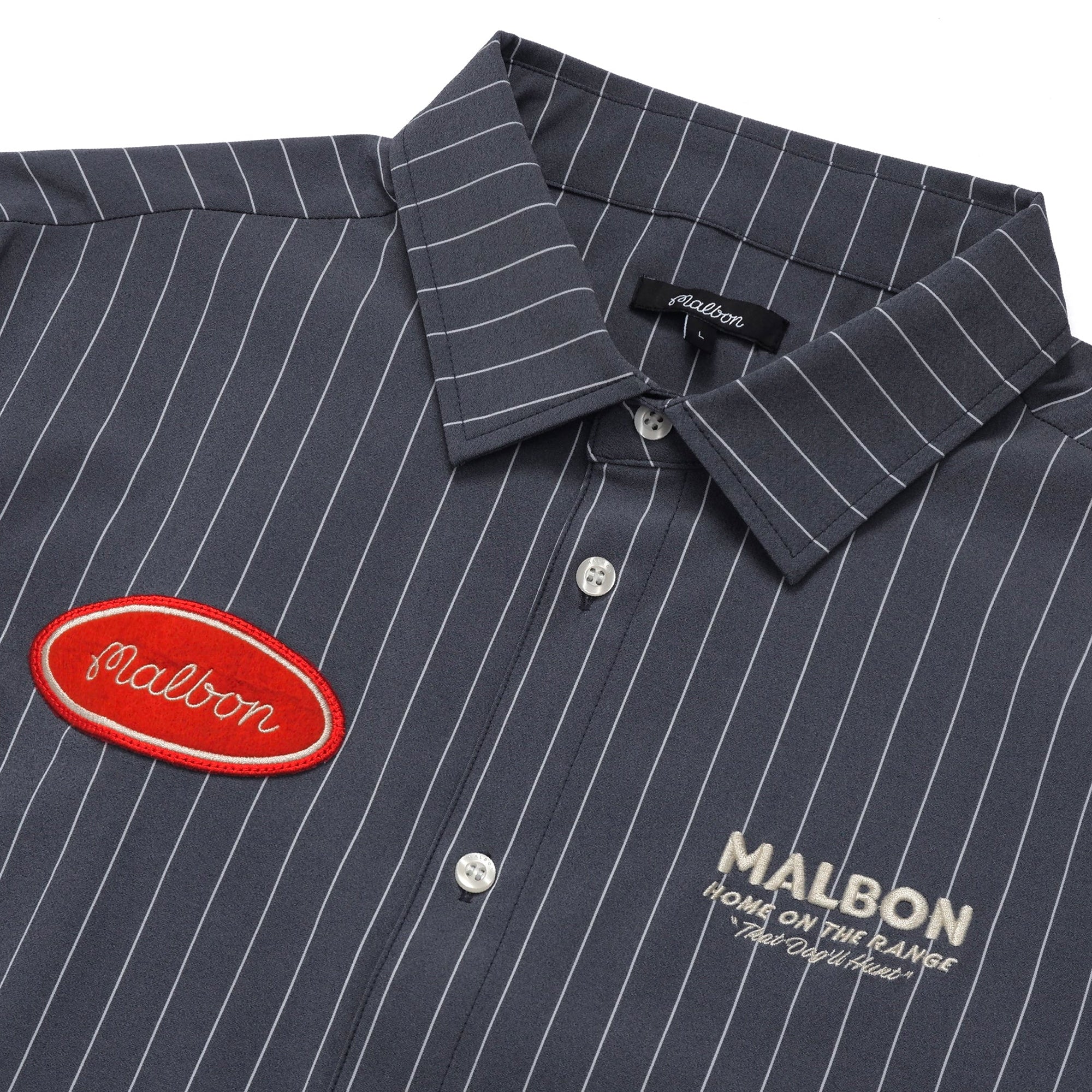Malbon Golf Mens Farson Cotton Poplin Shirt