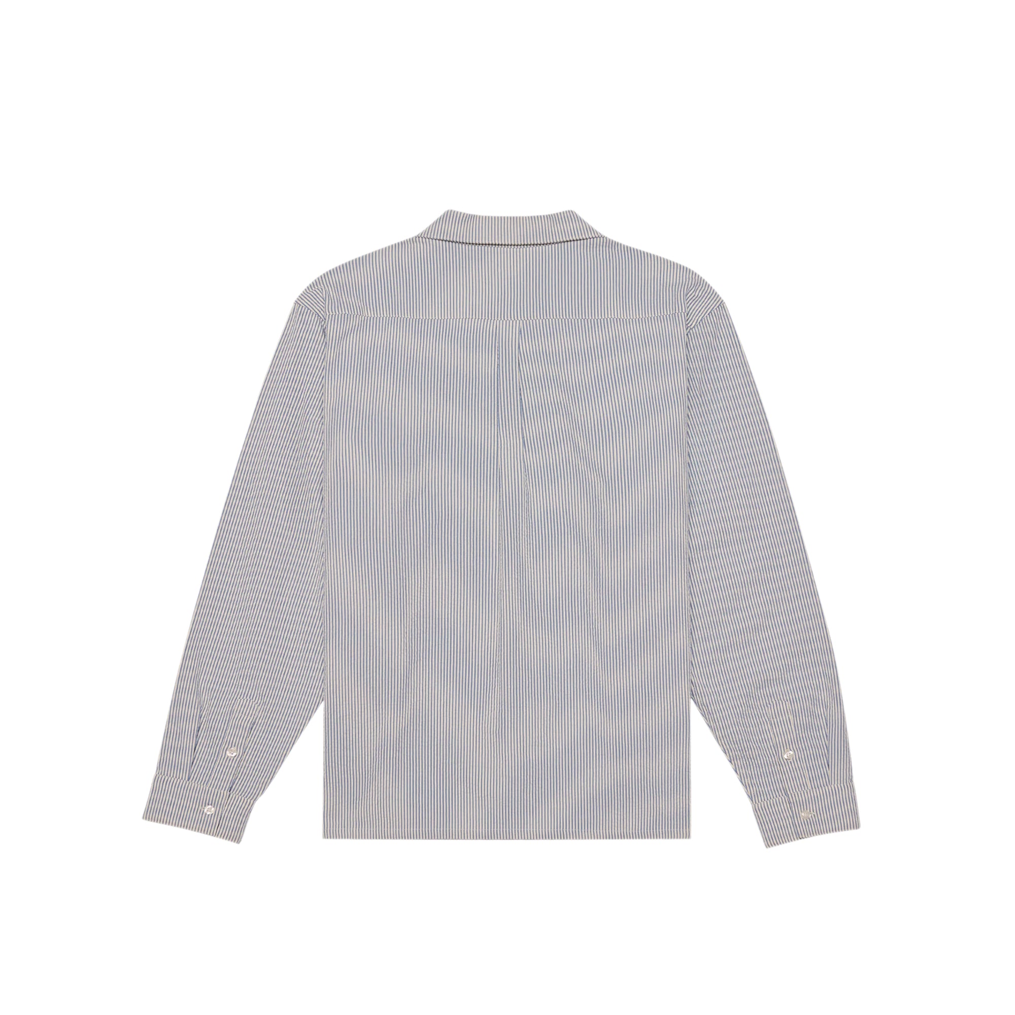 Malbon Golf Mens Saint Tropez Seersucker Shirt