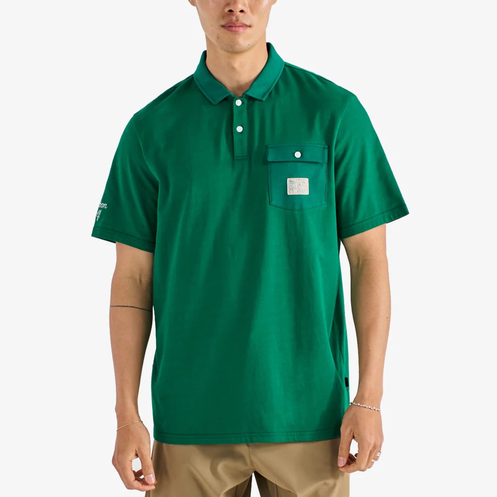 Malbon Golf Mens Jovis Solid Polo Shirt