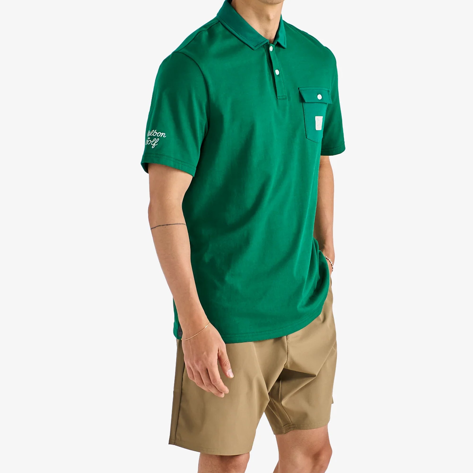 Malbon Golf Mens Jovis Solid Polo Shirt