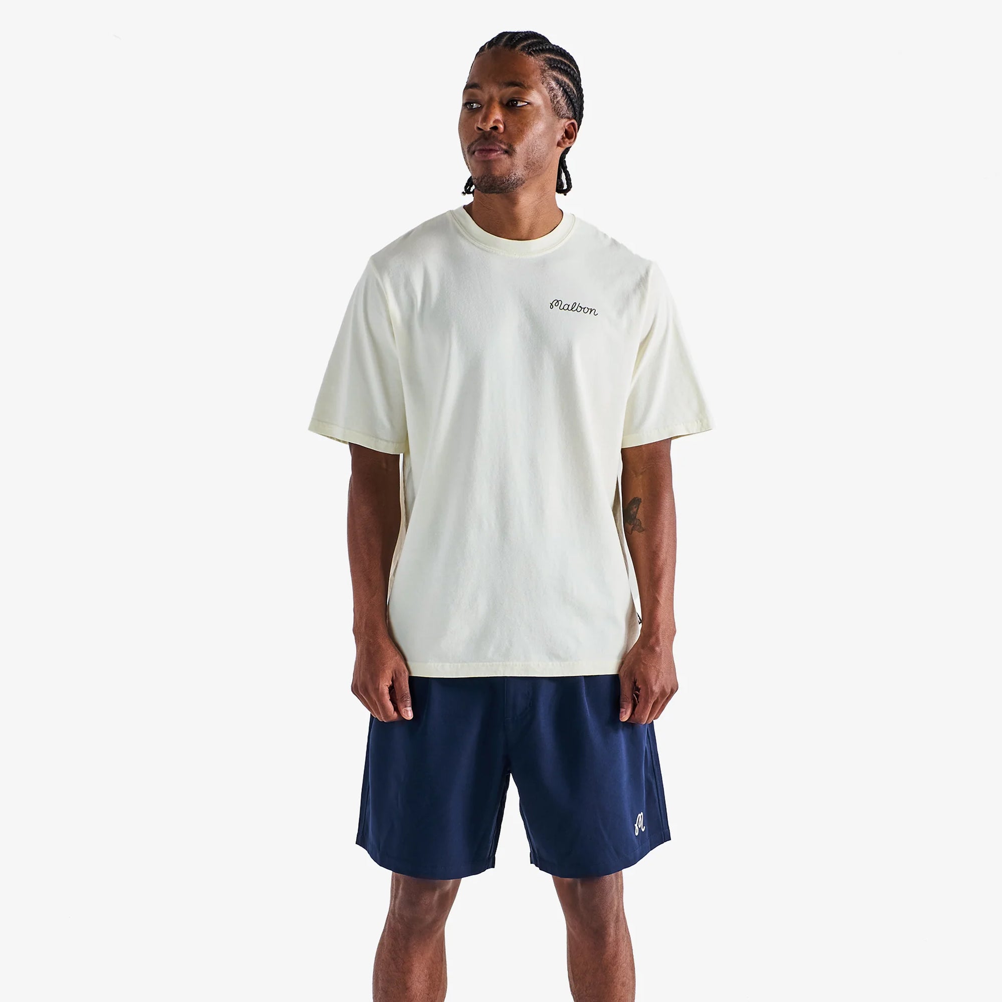 Malbon Golf Mens Classic Pleated Shorts