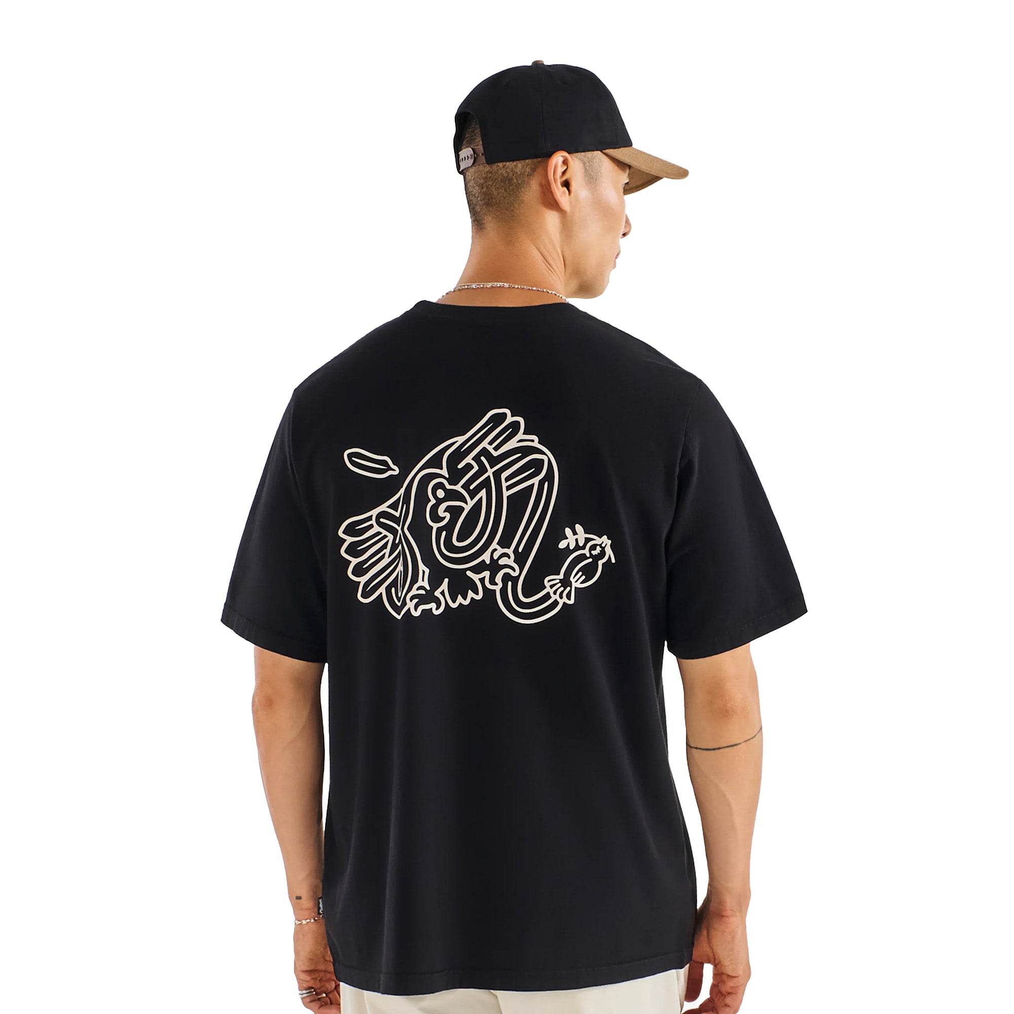 Malbon Golf Mens Bermuda Hawk & Dove Tee