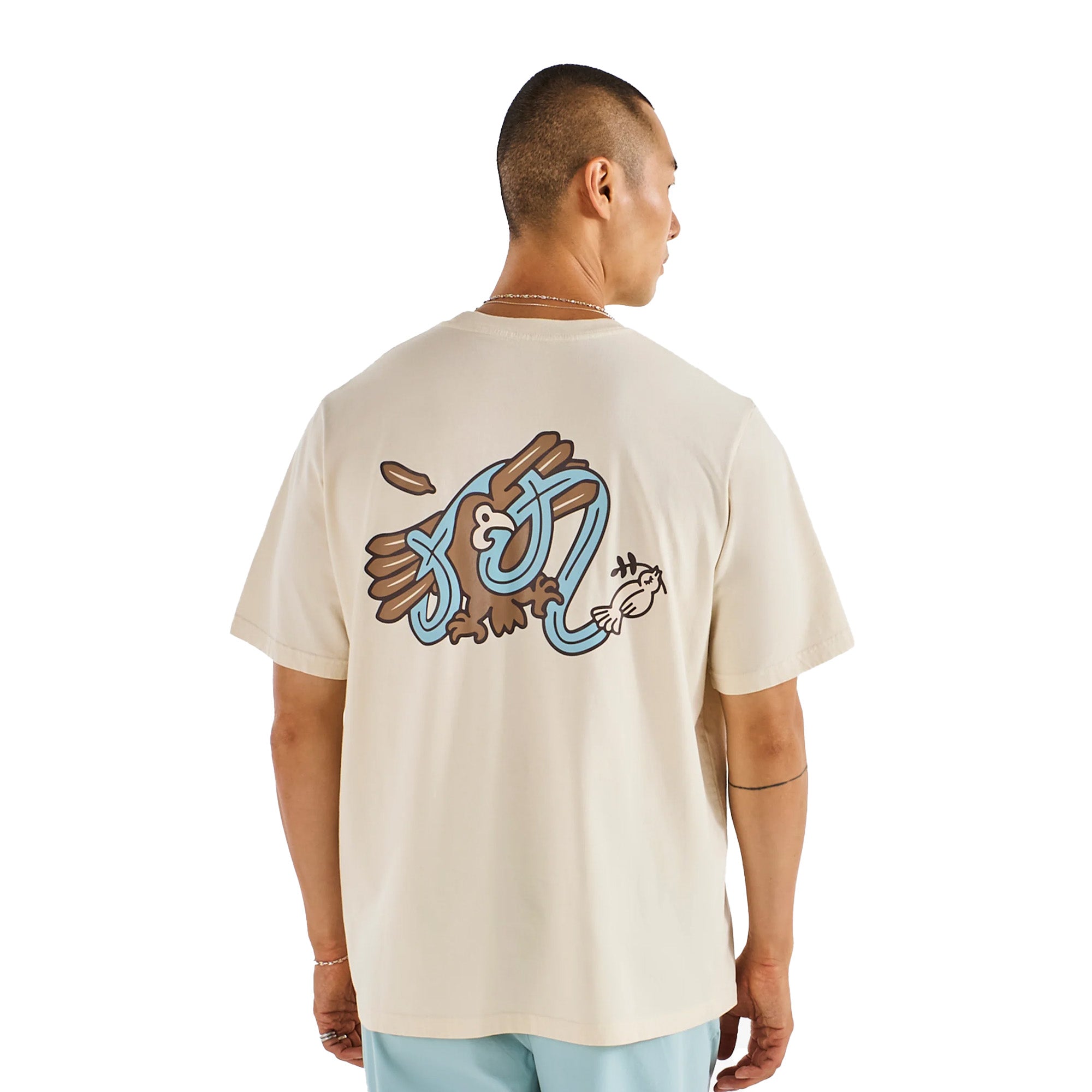Malbon Golf Mens Bermuda Hawk & Dove Tee