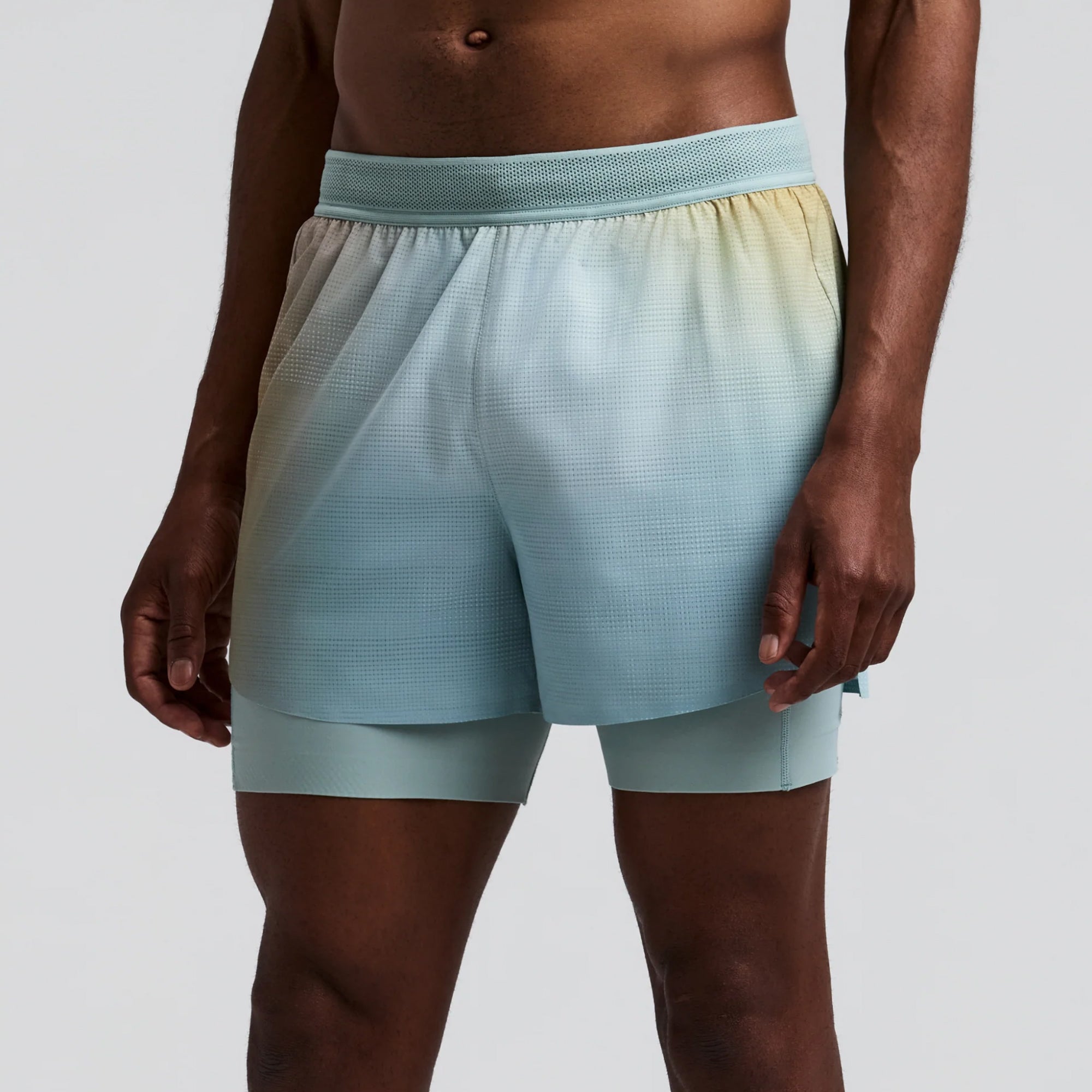 Bandit Running Mens 2 in 1 Shorts With Seamless Mesh Liner