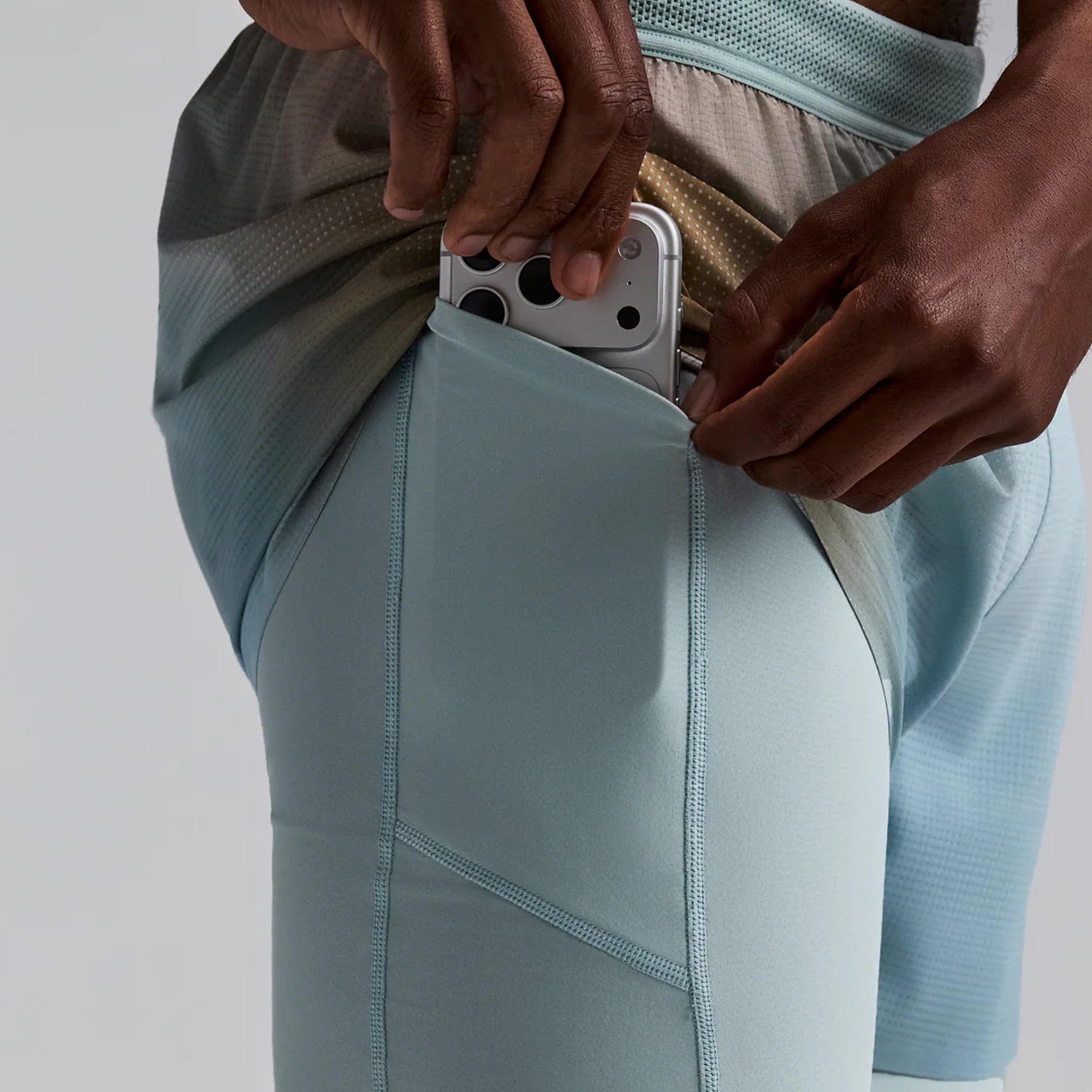 Bandit Running Mens 2 in 1 Shorts With Seamless Mesh Liner