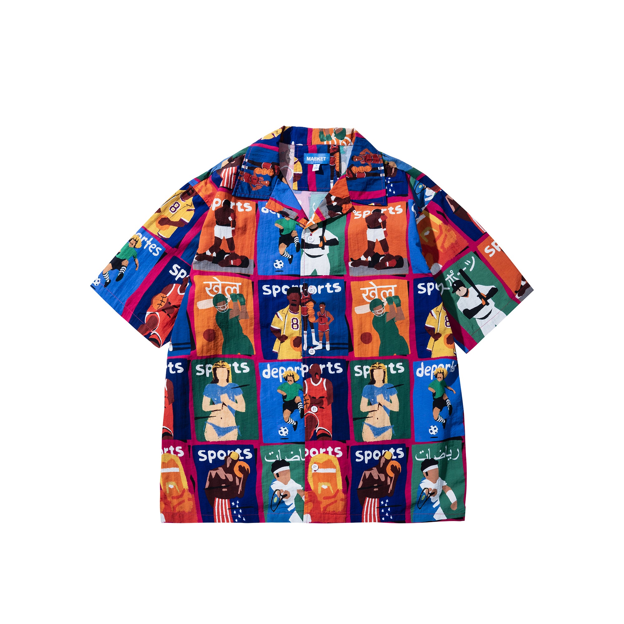 Market Mens Illustrated SS Button Up