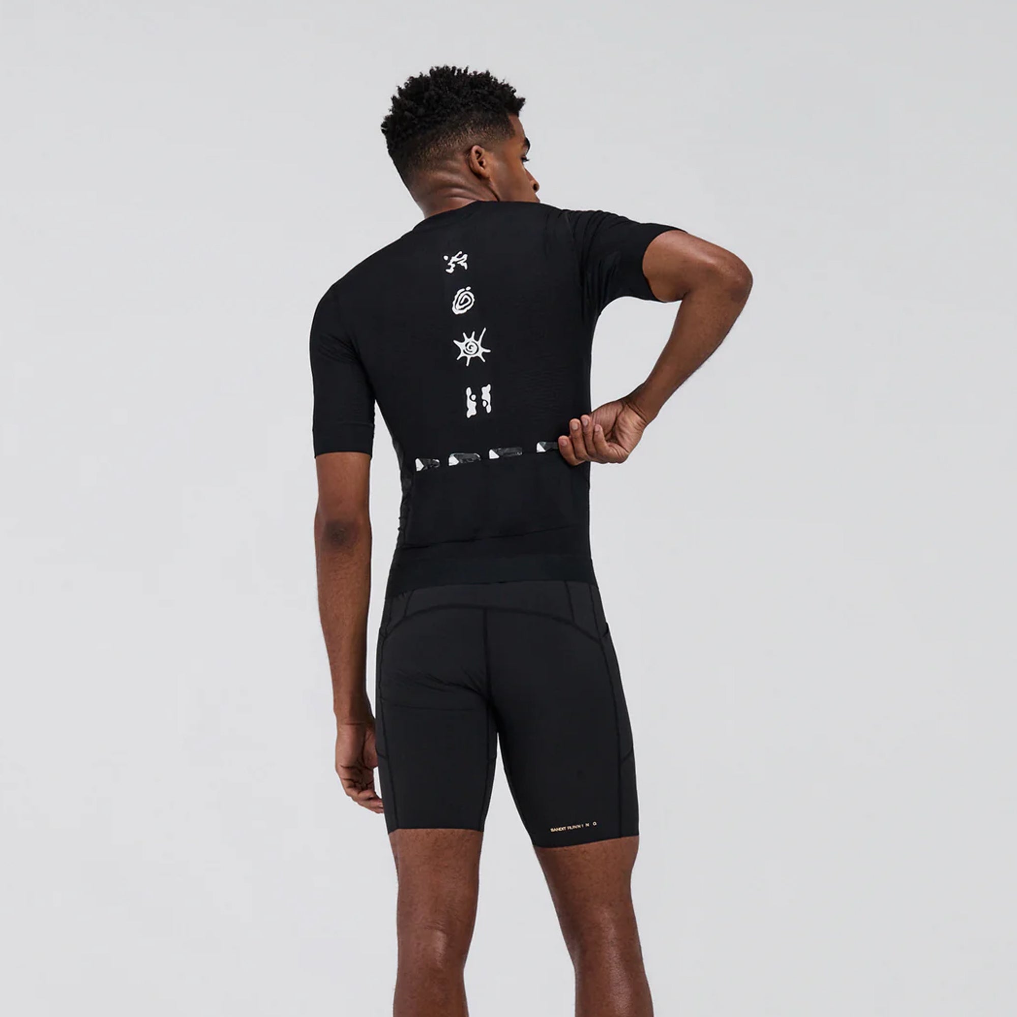 Bandit Running Mens Pieced Short Sleeve Quarter Zip Performance Tee