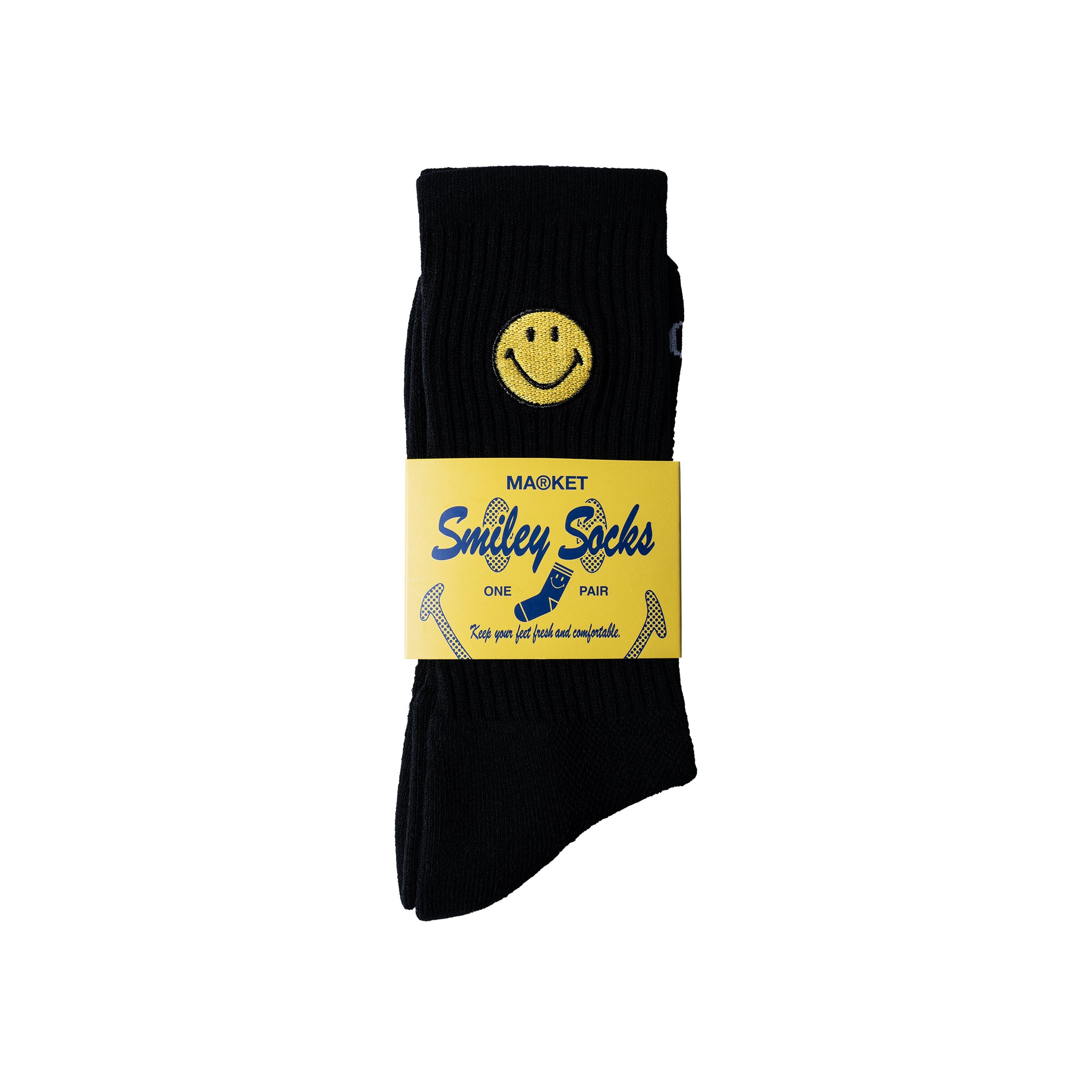 Market Smiley Badge Socks