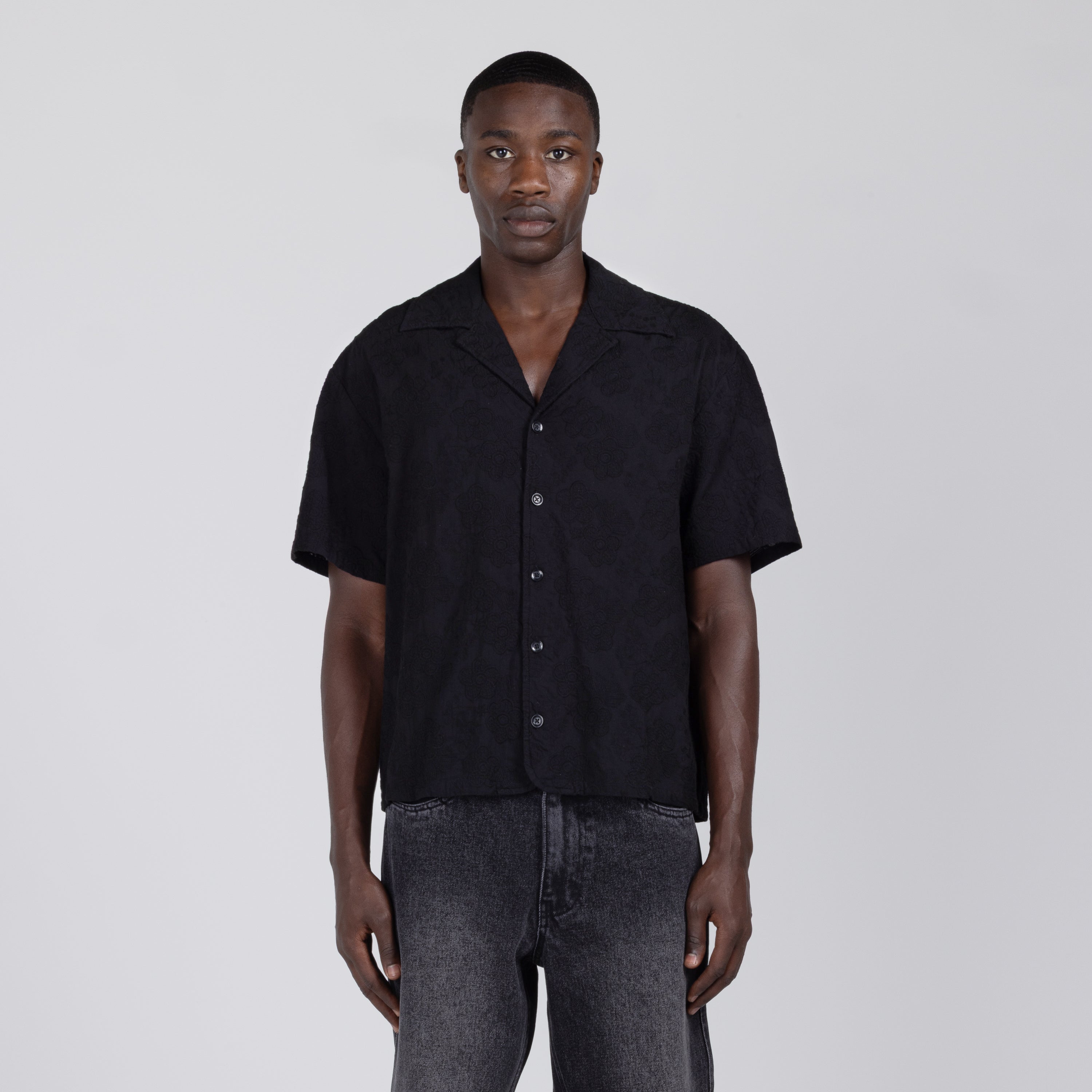 Honor The Gift Mens Novelty Floral Camp Shirt