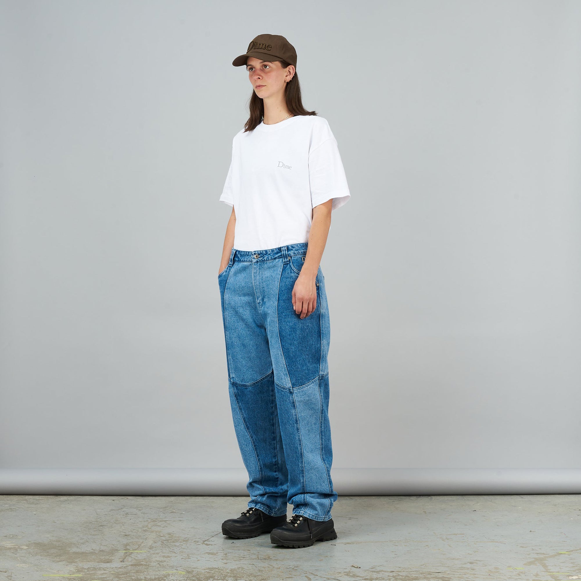 Dime Mens Blocked Relaxed Denim Pants